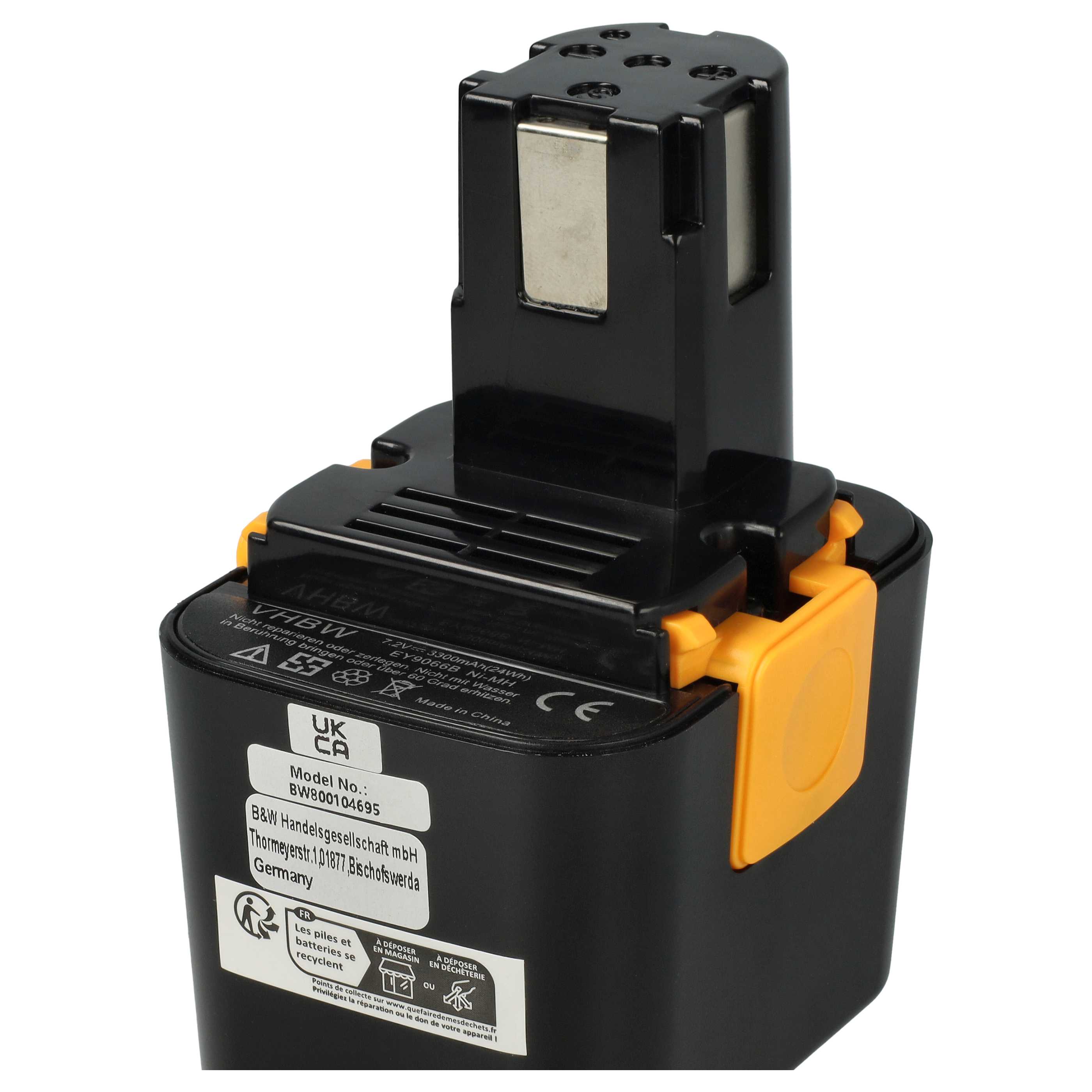 Battery replaces Panasonic BCP-EY9065, EY9065, EY9066B, EY9166 Electric Power Tool - 3300 mAh, 7.2 V, NiMH