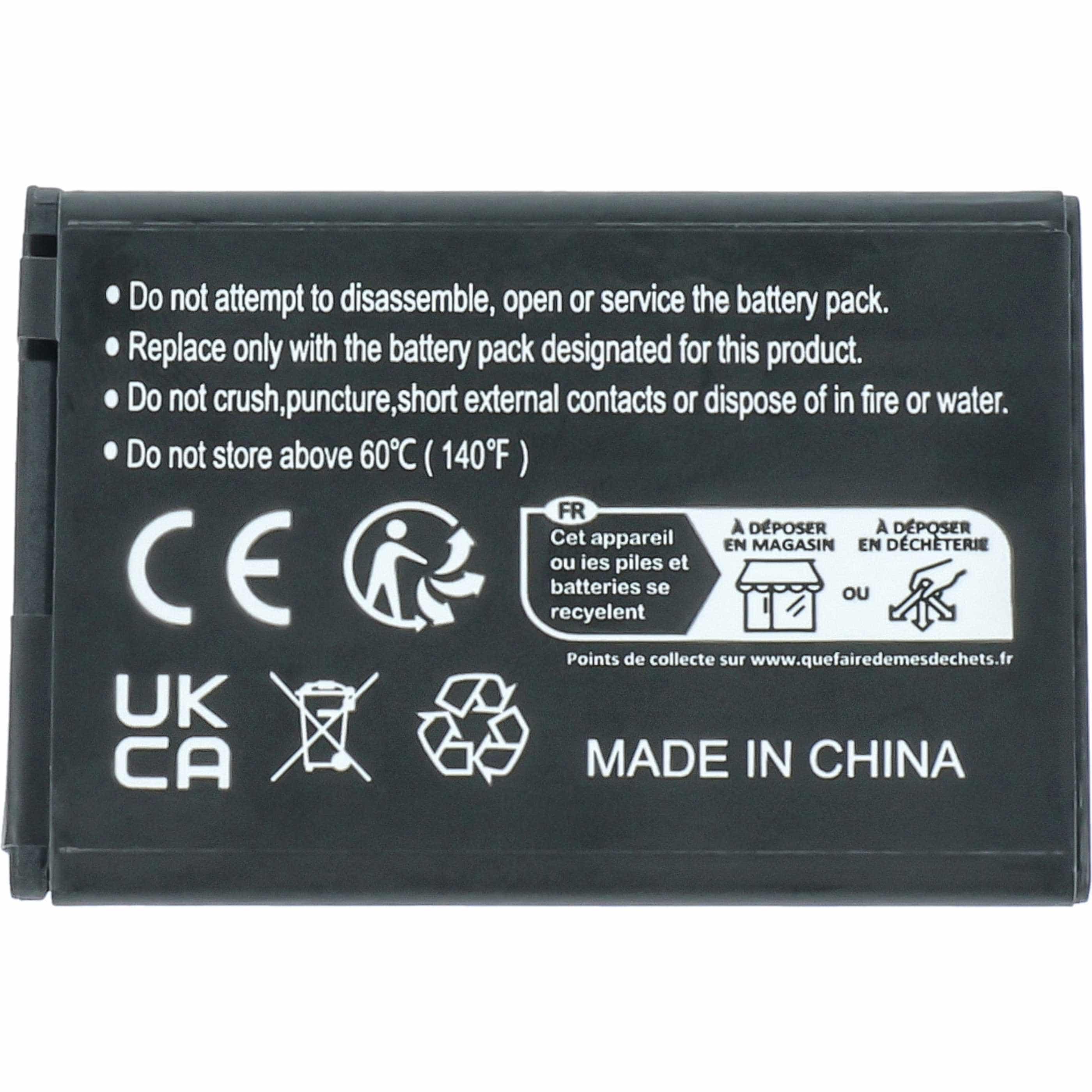 Batterie remplace Panasonic KX-PRA10EX, KX-PRA10 pour téléphone Panasonic - 1750mAh 3,7V Li-ion