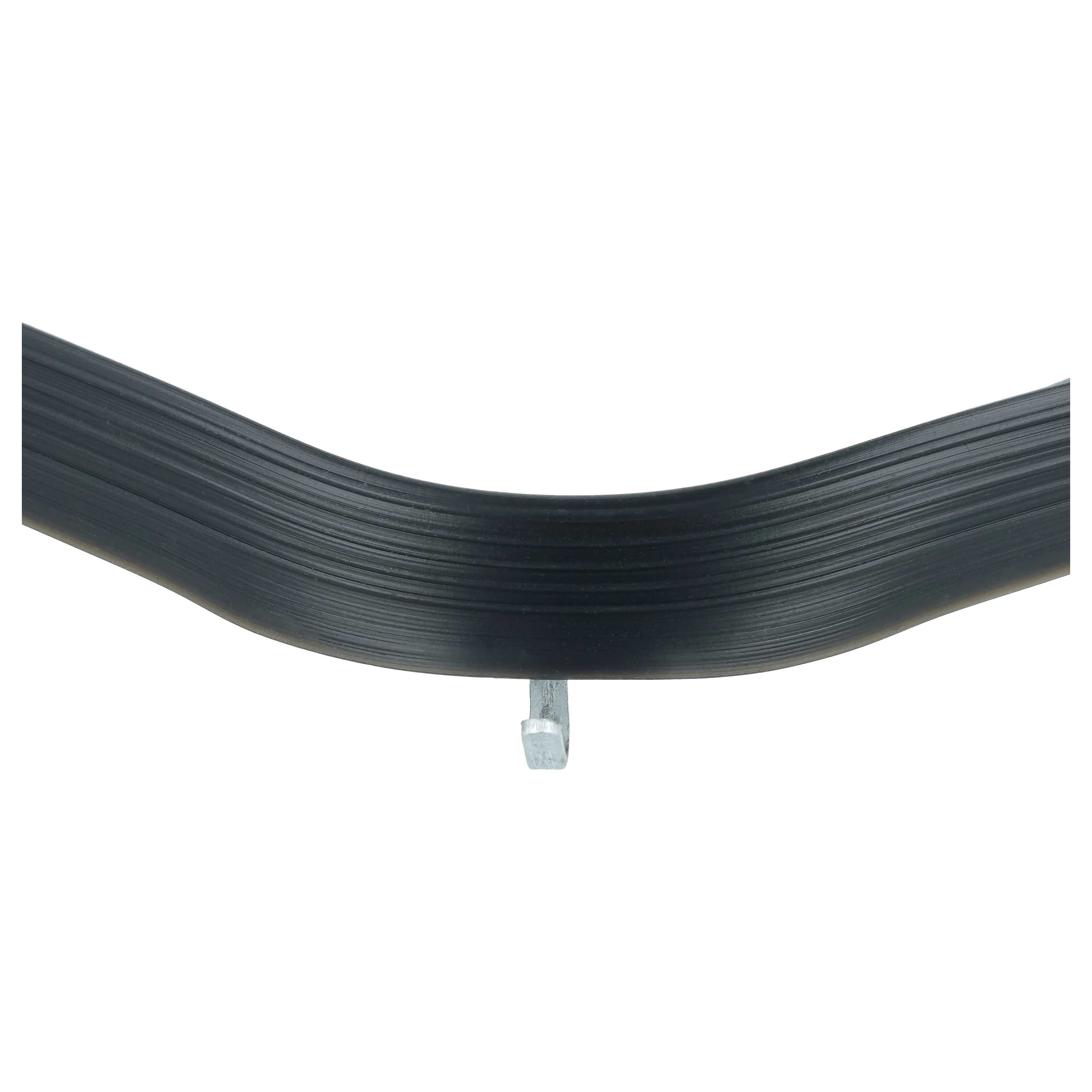 Oven Door Seal + Angled Corner Hooks replaces Arcelik 255440101 for Brandt etc. - 44 x 34 cm Black