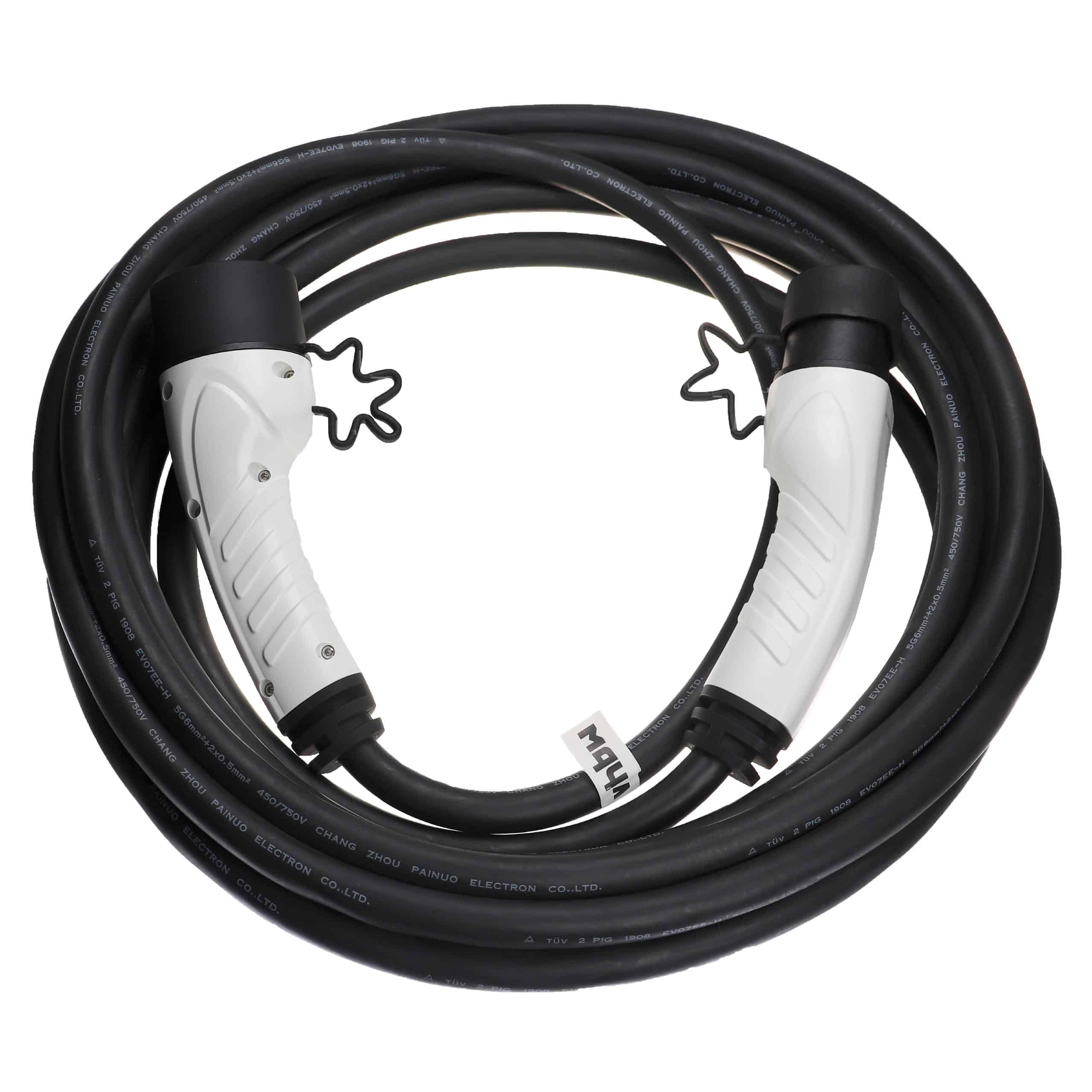Kabel do ładowania samochodu elektrycznego - typ 2 do typ 2, 3-fazowy, 32 A, 22 kW, 10 m