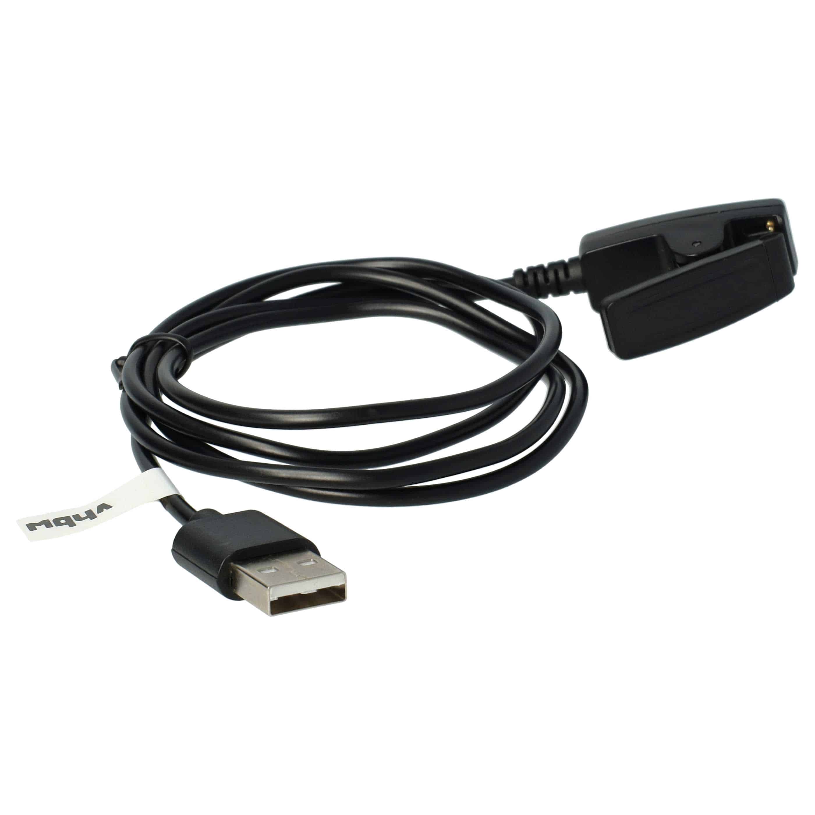 Cable de carga USB reemplaza Garmin 010-11029-19 para smartwatch Garmin - negro 100 cm