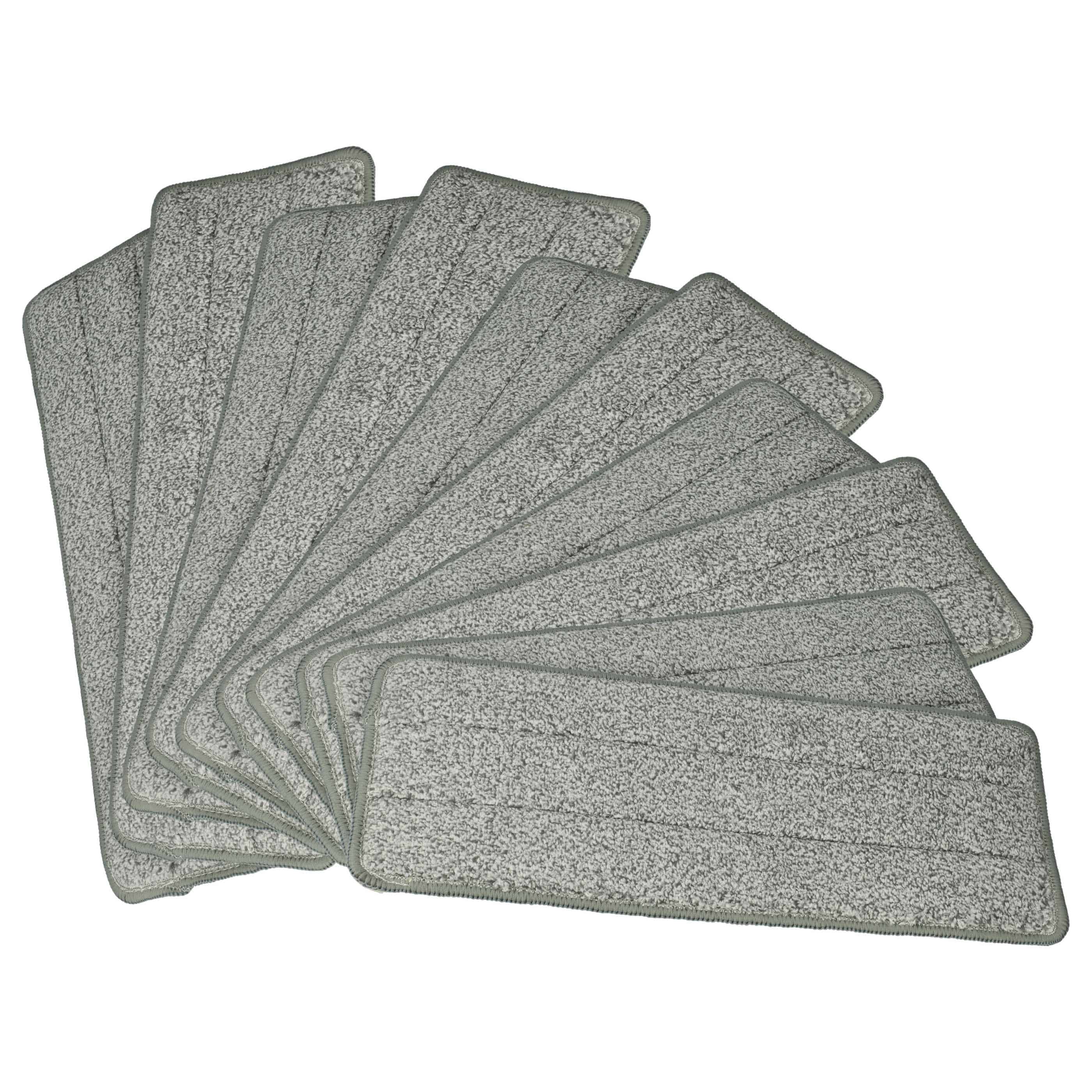 10x cabezal para fregonas Clean Maxx 09996 - poliéster, blanco, gris