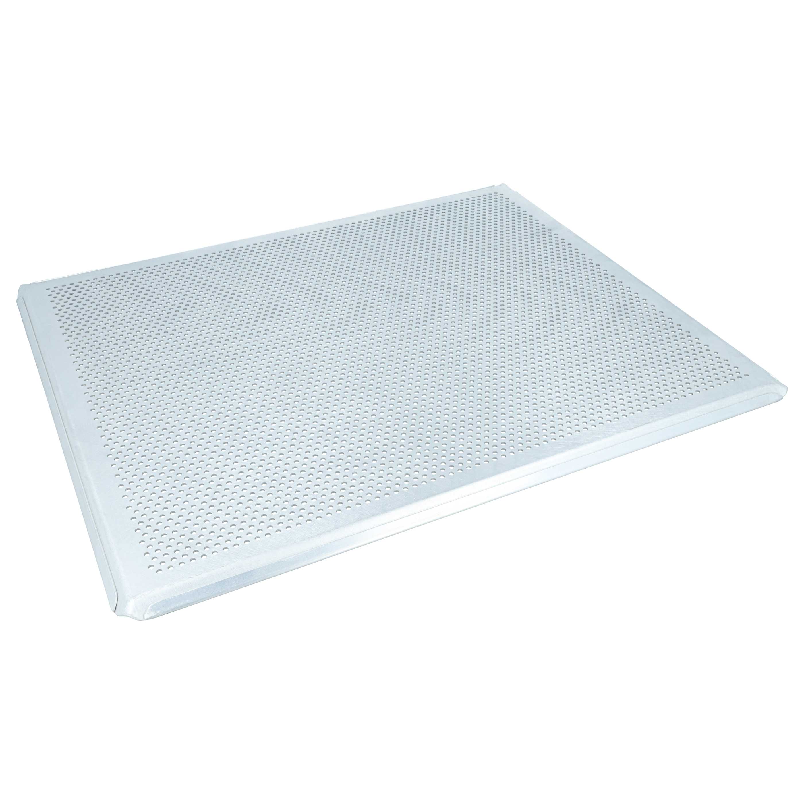 Plaque universelle pour four - 45,5 x 37,5 x 1 cm argenté, perforé