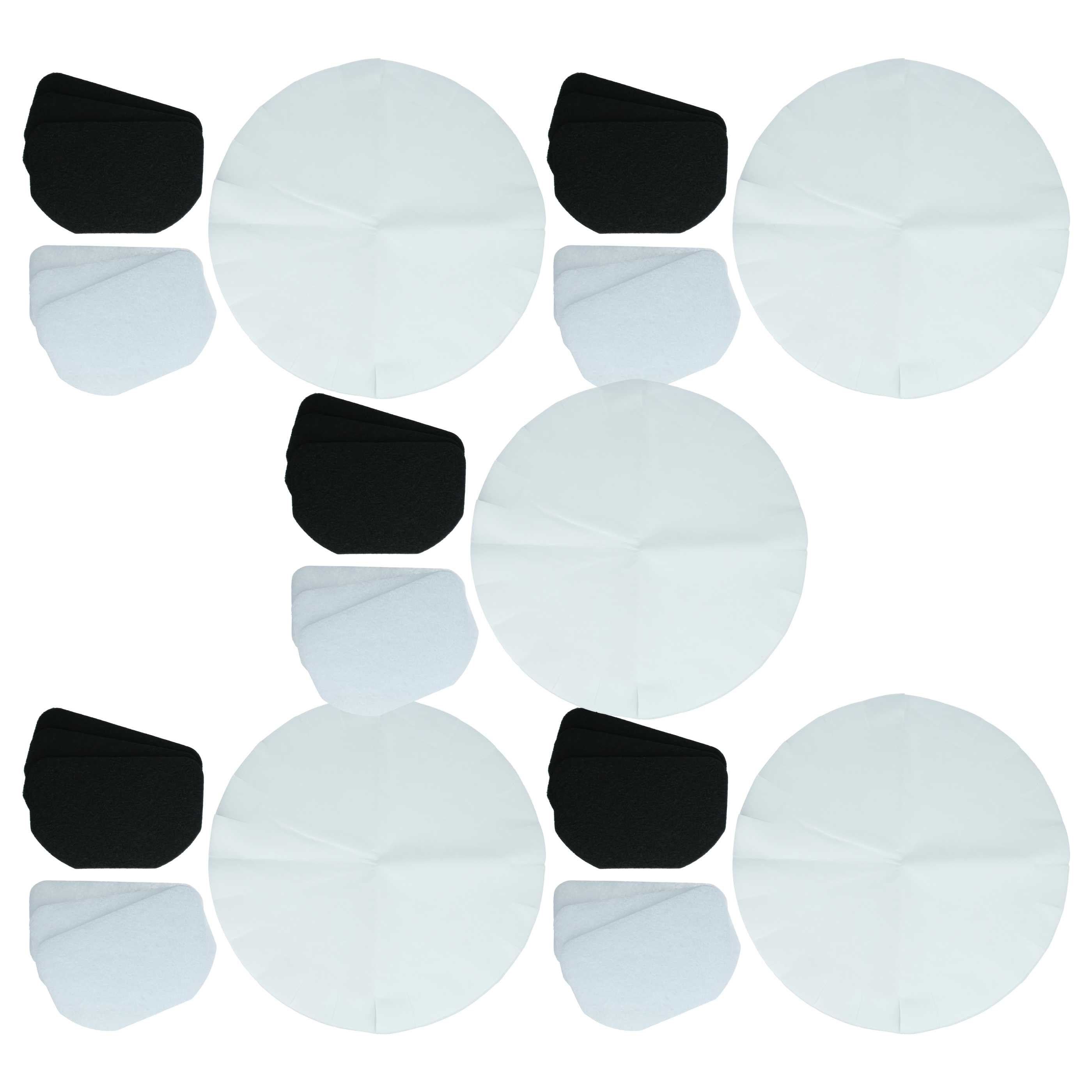 30x filtre papier, 15x filtre à charbon actif, 15x filtre à graisses remplace DeLonghi 5525102200 pour friteuse