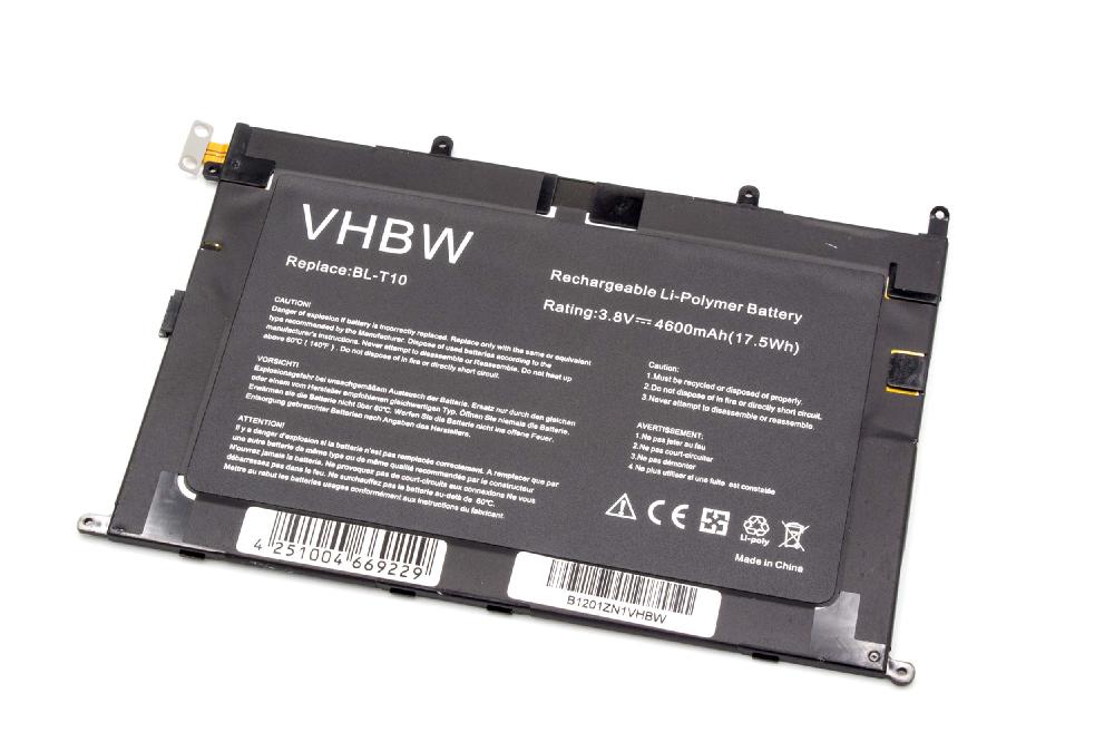 Tablet Battery replaces LG EAC62159101, BL-T10 - 4600 mAh 3.8 V Li-polymer