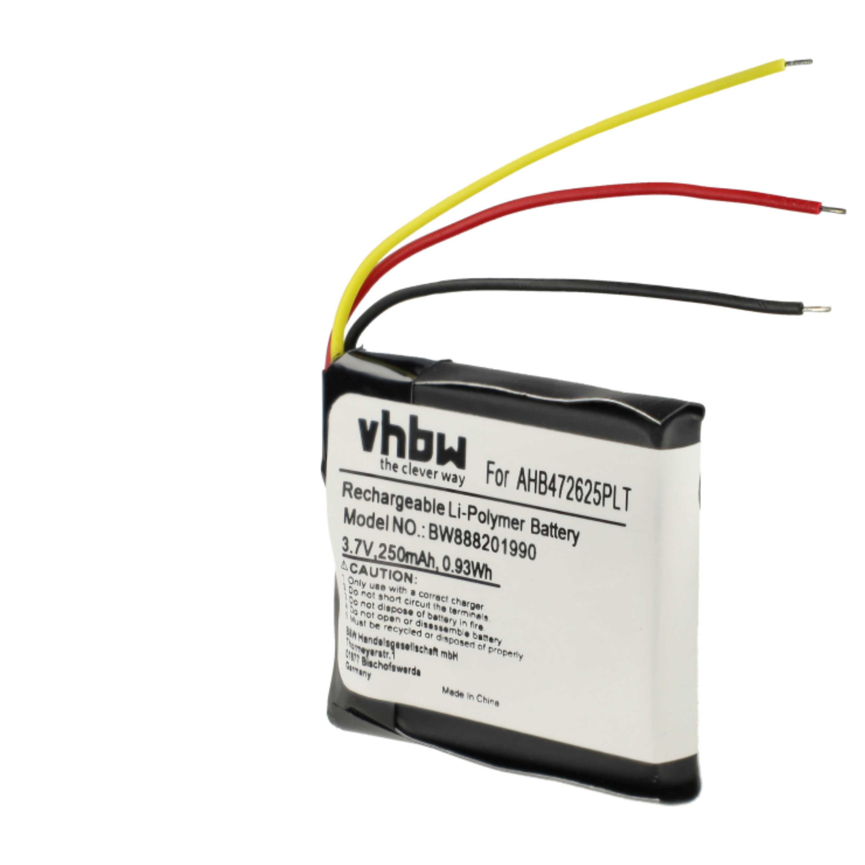 2x Akumulator do słuchawek bezprzewodowych zamiennik Jabra AHB472625PLT, AHB682828PS - 250 mAh 3,7 V LiPo