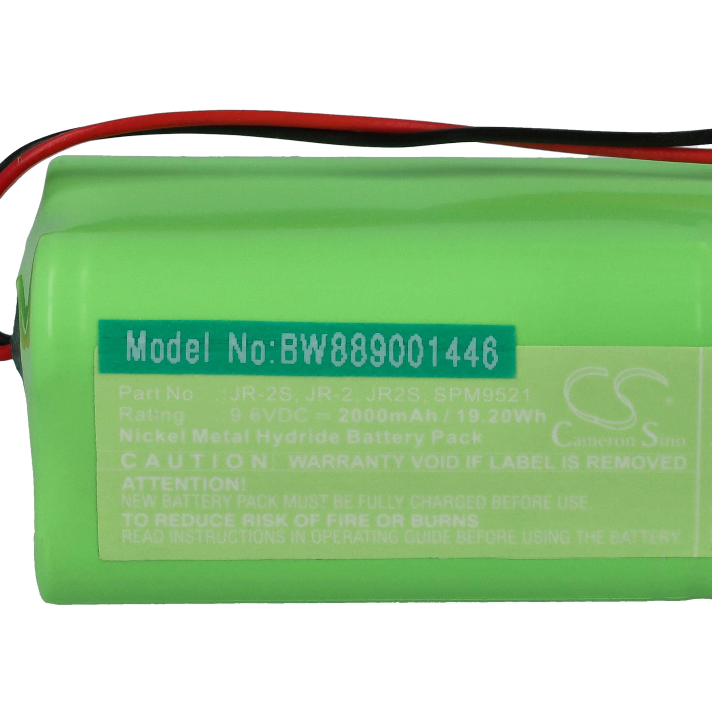 Batteria per controller drone, telecomando sostituisce Spektrum JR-2, JR2, JR2S Spektrum - 2000mAh 9,6V NiMH