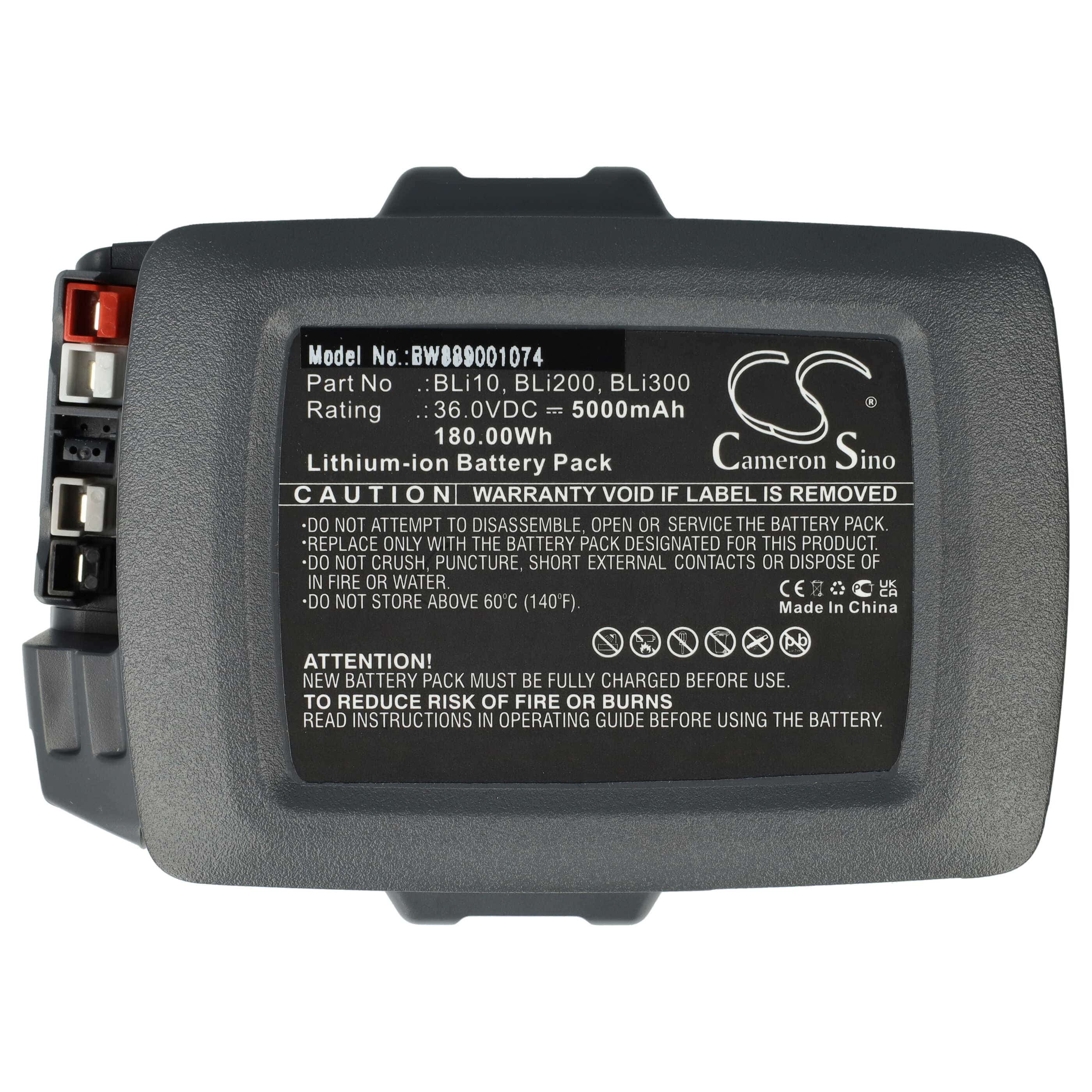 Battery replaces Husqvarna 967 07 19-01, 967 09 19-01, 967 09 18-01 - 5000 mAh 36 V Li-Ion, dark grey
