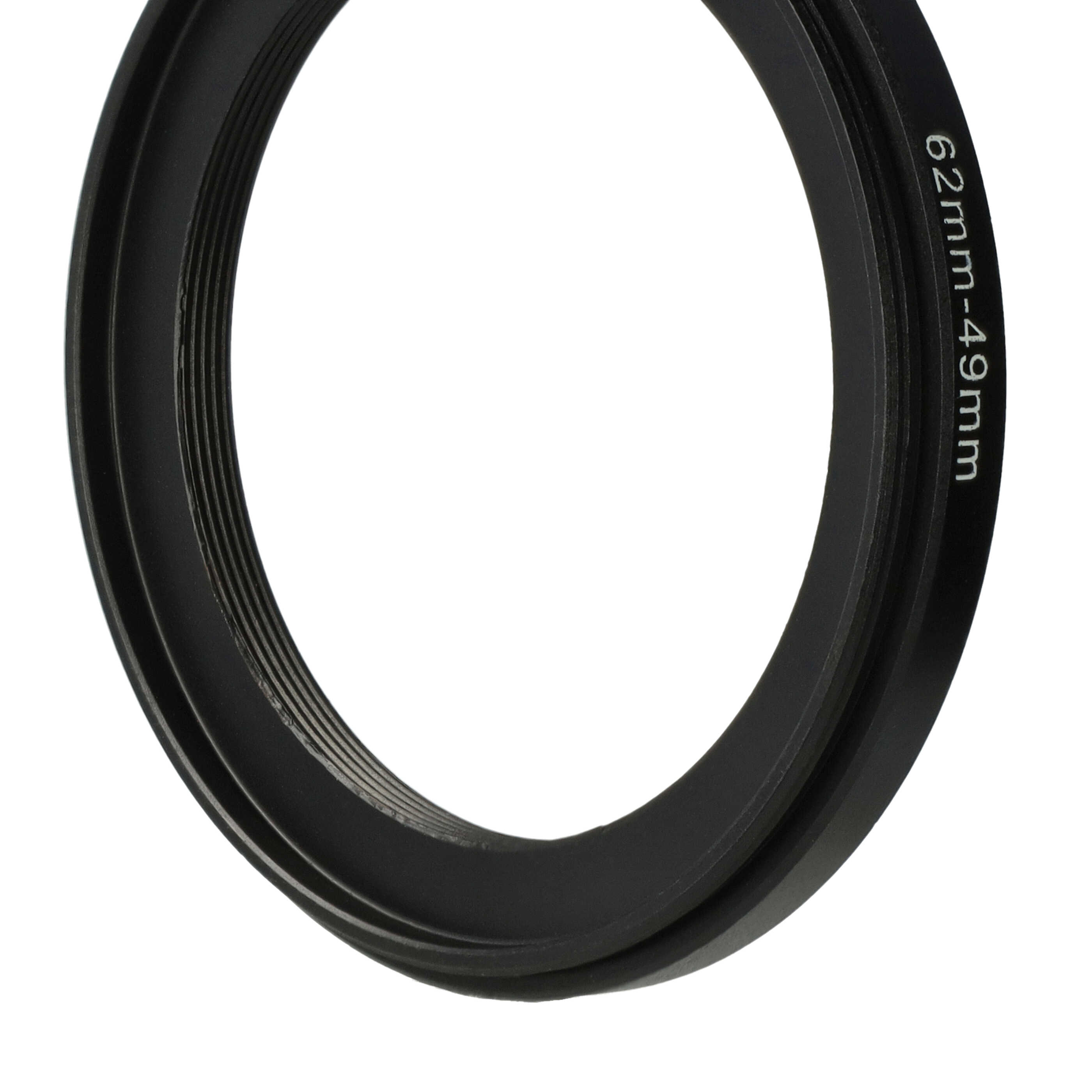 Anello adattatore step-down da 62 mm a 49 mm per obiettivo fotocamera - Adattatore filtro, metallo, nero