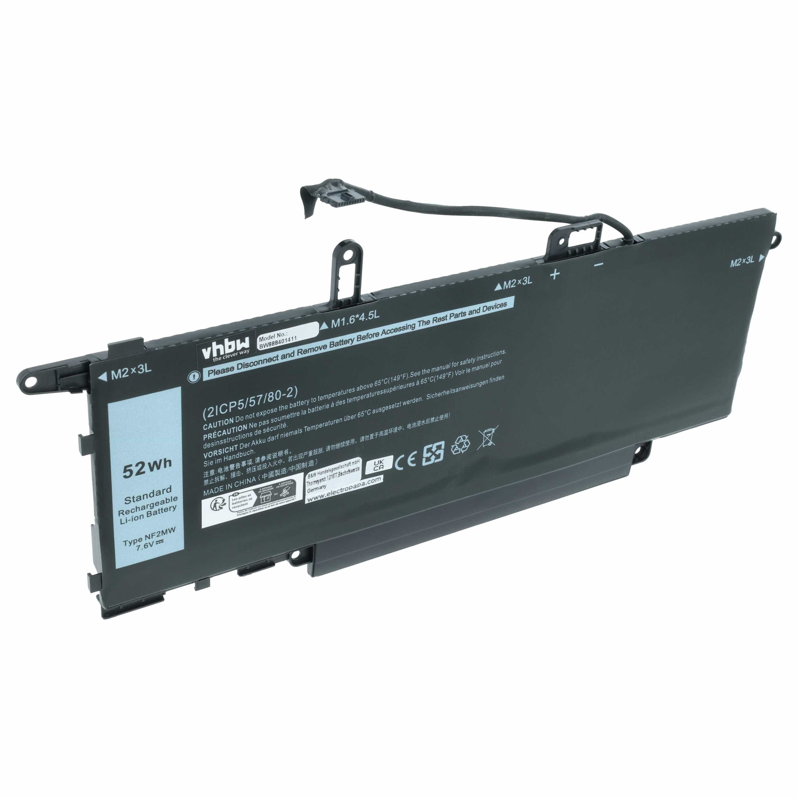 Akumulator do laptopa zamiennik Dell NF2MW - 6750 mAh 7,6 V LiPo