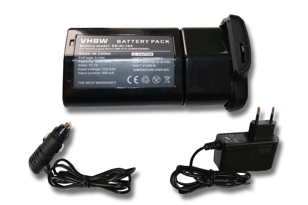 Battery Replacement for Nikon EN-EL18A - 2600mAh, 11.1V, Li-Ion