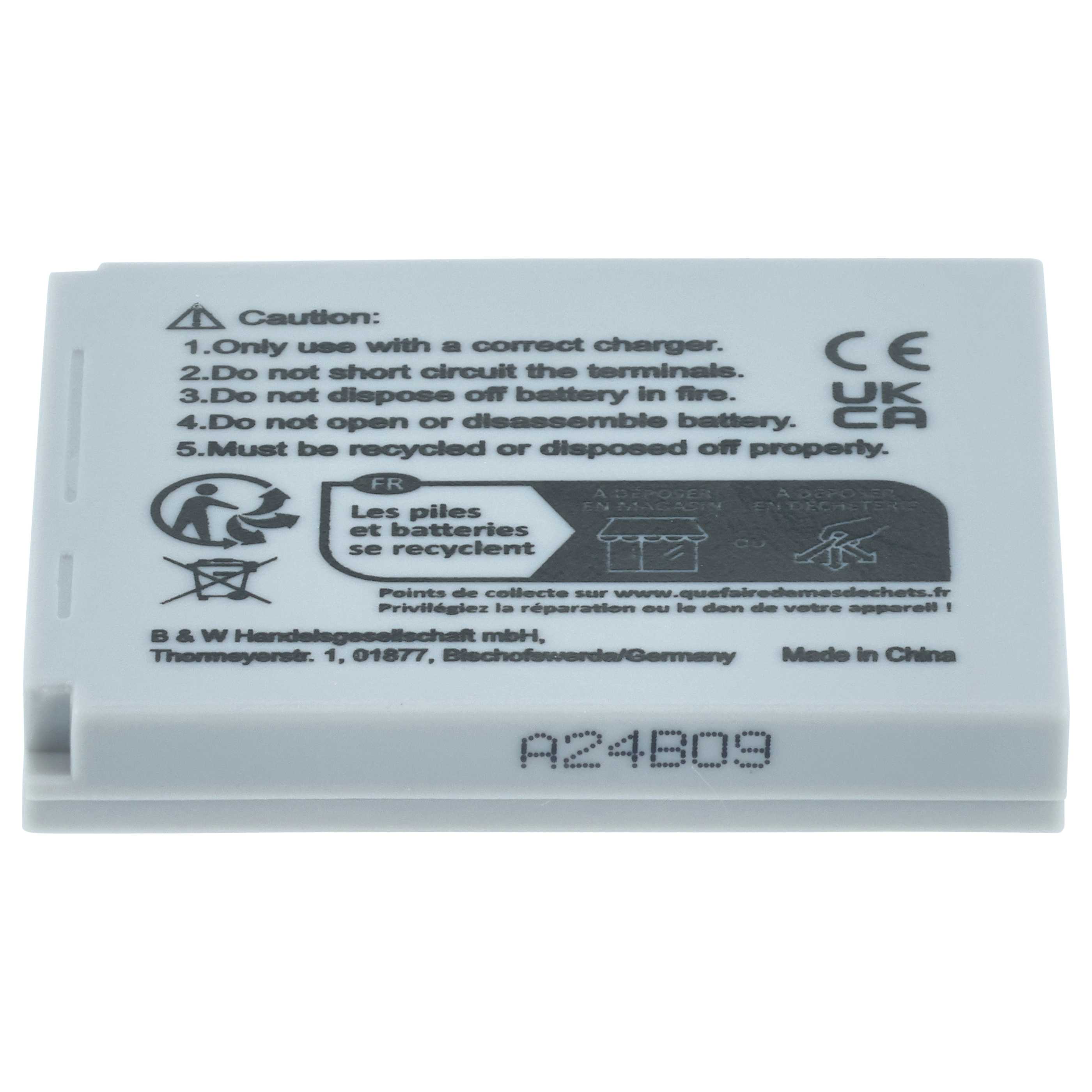 Batteria sostituisce Canon NB-4L per fotocamera - 600mAh 3,6V Li-Ion