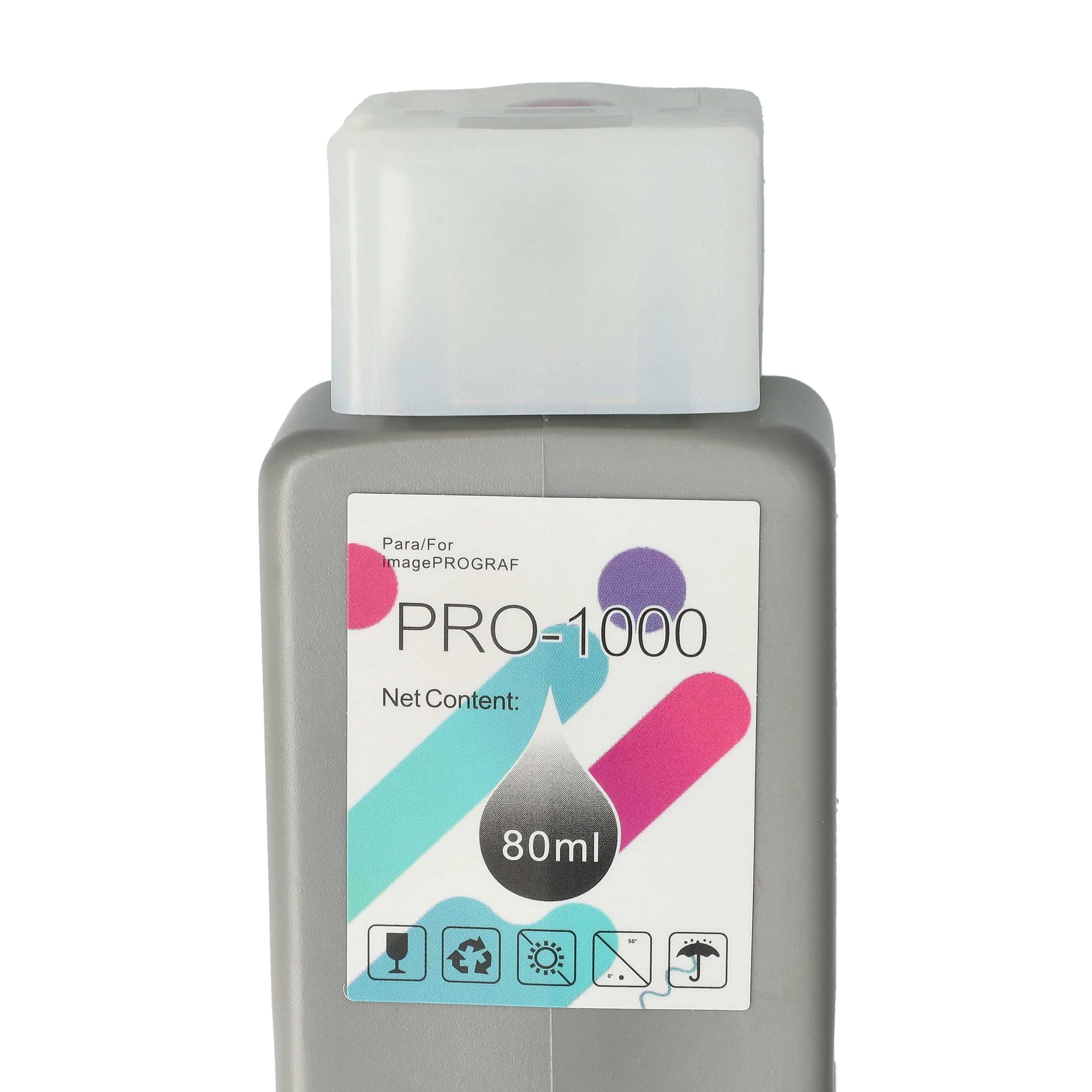 Ink Cartridge as Exchange for Canon PFI-1000M, PFI-1000 M for Canon Printer - Magenta 80 ml + Chip