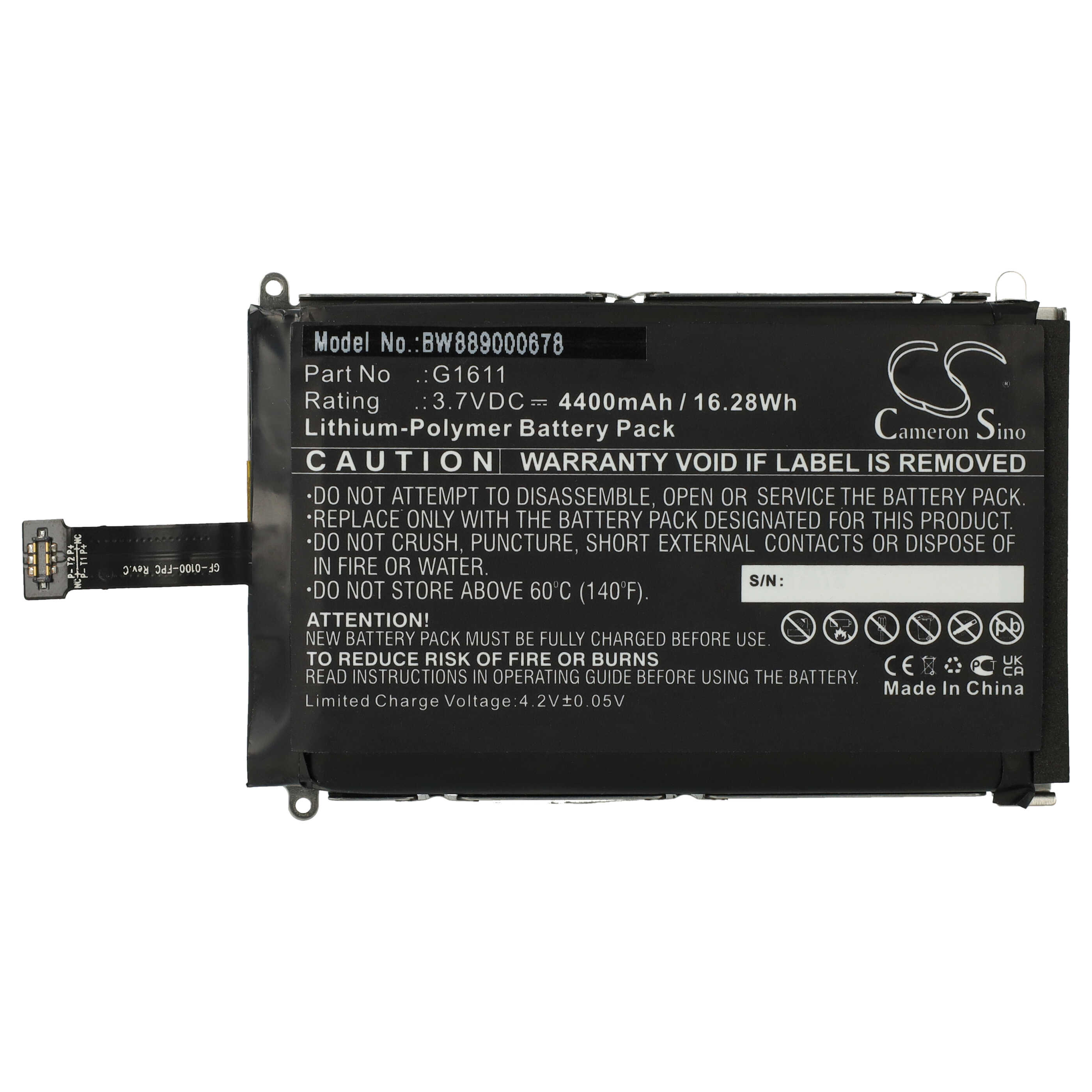 Batterie remplace GlocalMe G1611 pour routeur modem - 4400mAh 3,7V Li-polymère