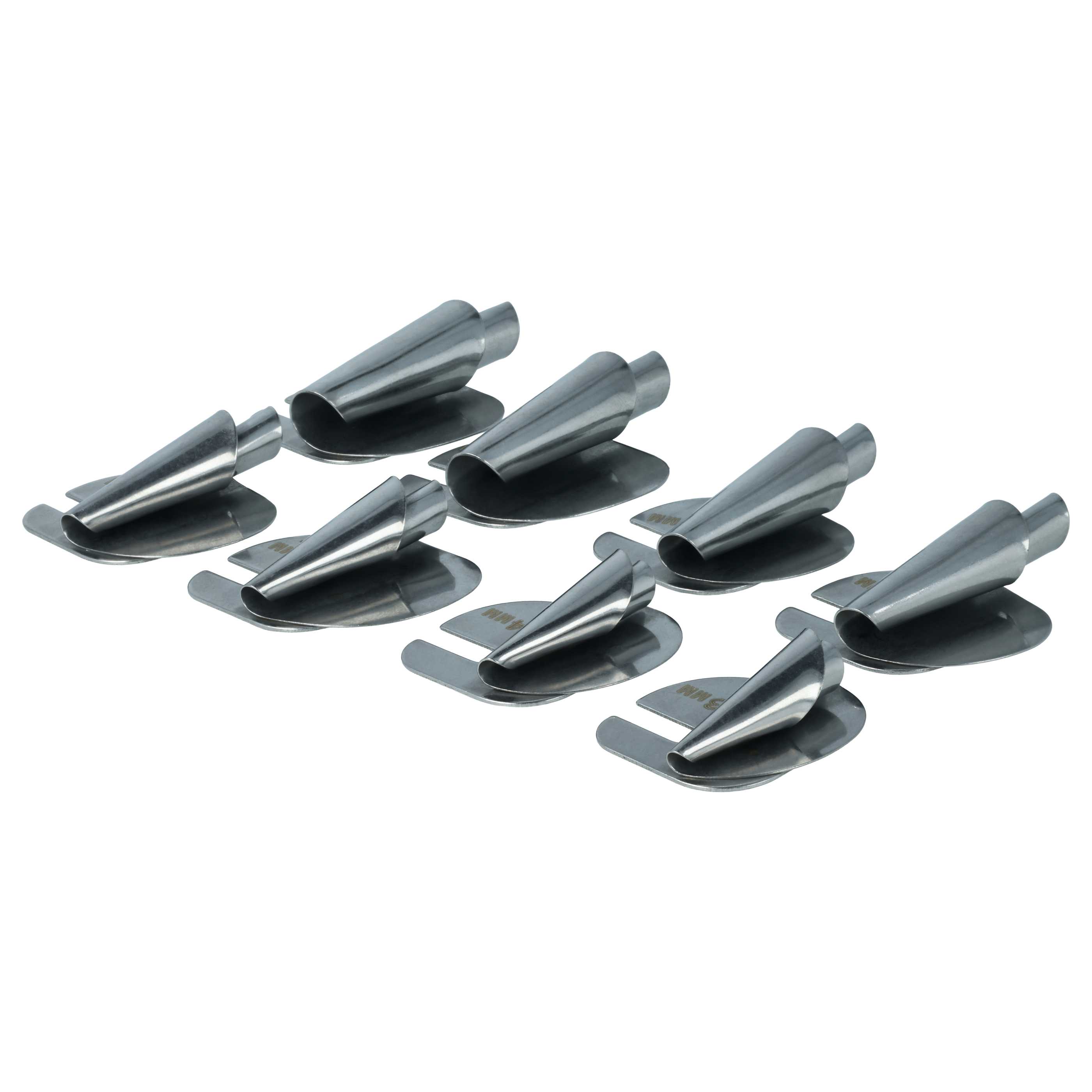 8x Rollsaumfuß passend für Nähmaschinen - In 8 Größen, 3/4/5/6/7/8/9/10 mm, Metall