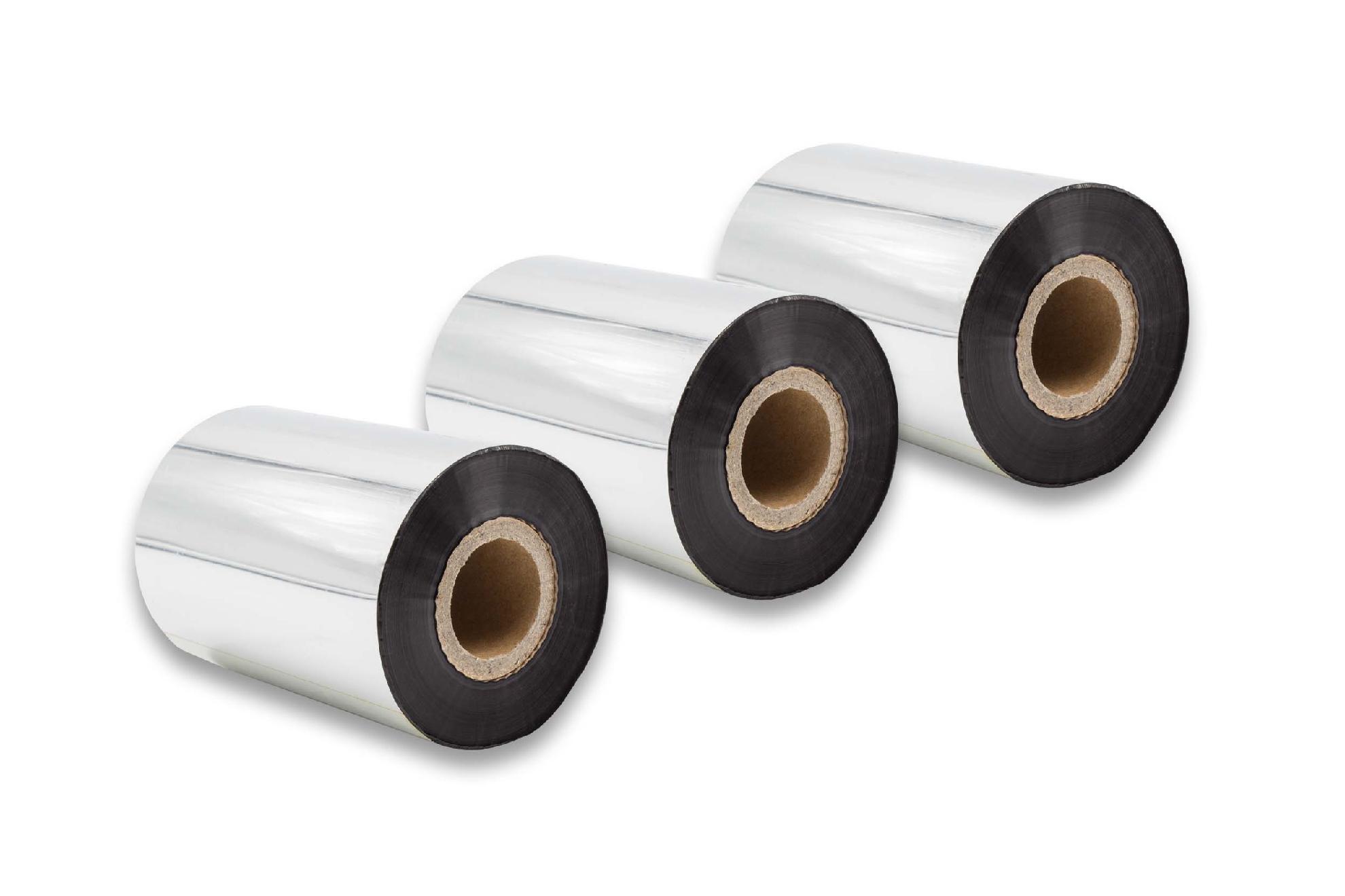 3x Thermotransferband passend für Godex, Printronix, TSC, Valentin Drucker u.a. - 90 mm x 300 m, Wachs-Plus