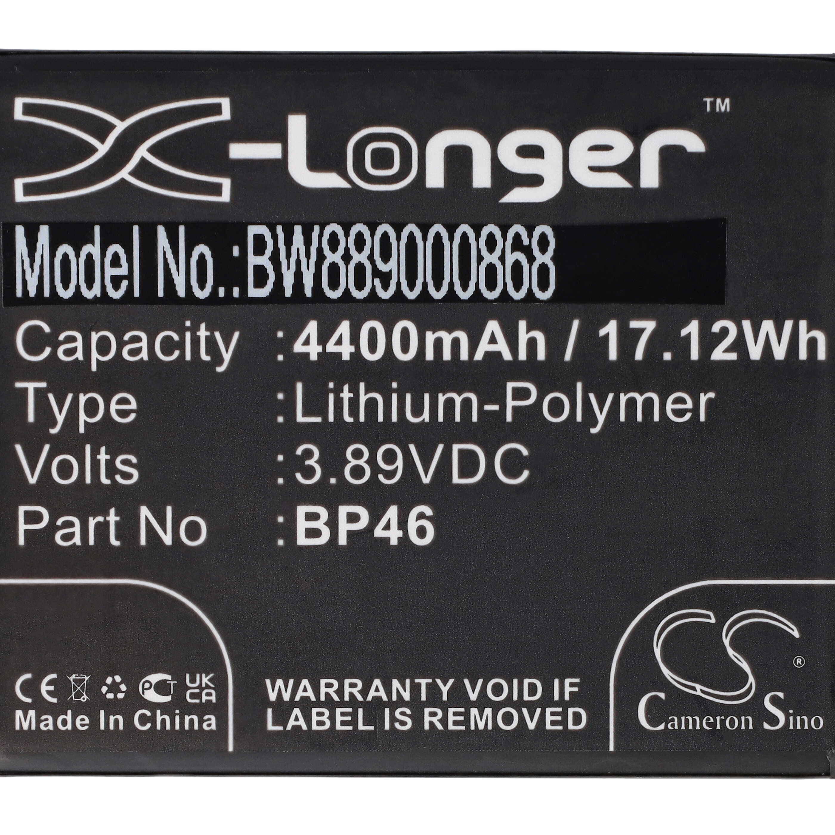 Mobile Phone Battery Replacement for Xiaomi BP46 - 4400mAh 3.89V Li-polymer