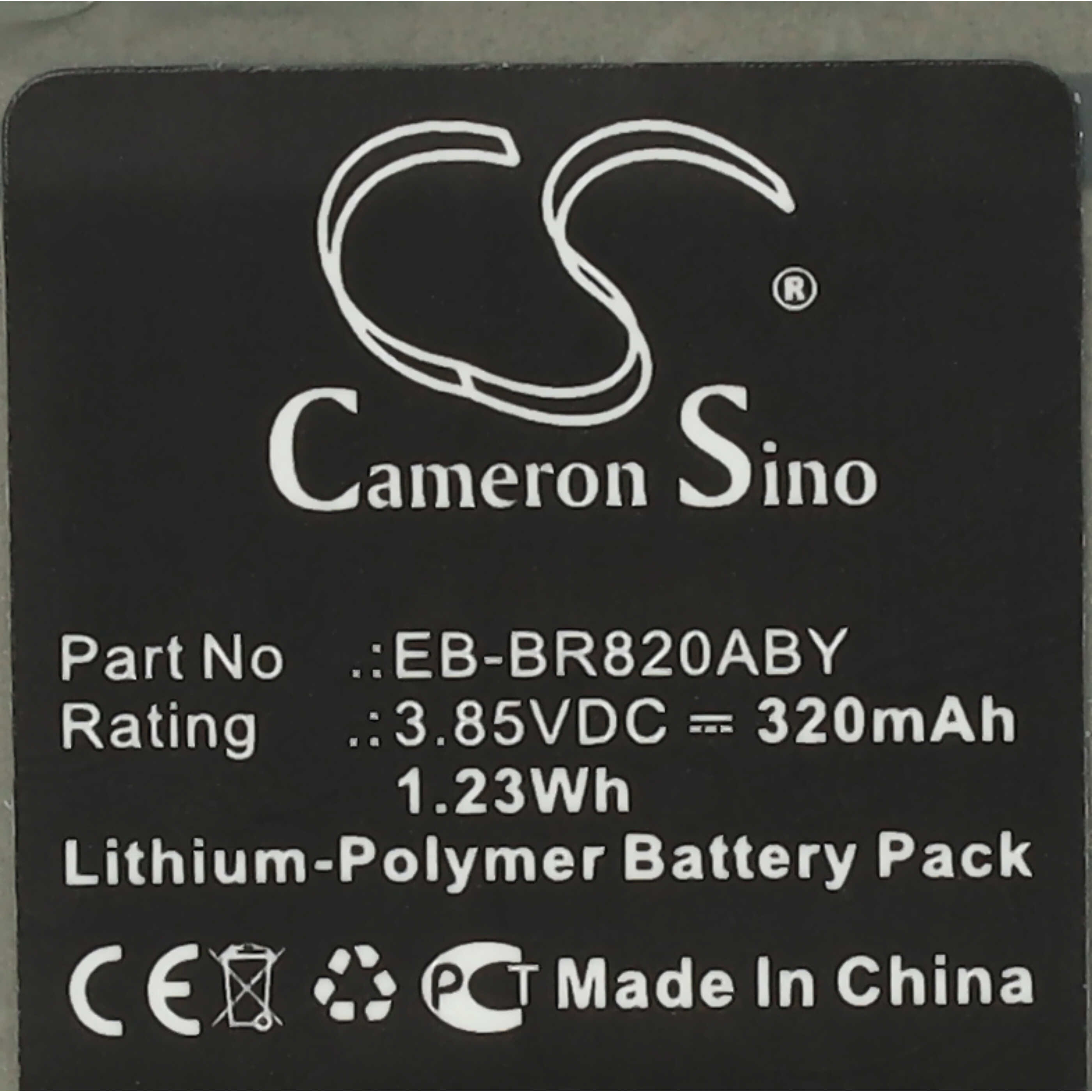 Smartwatch Battery replaces Samsung EB-BR820ABY, GH43-04966A - 320 mAh 3.85 V Li-polymer + Tools