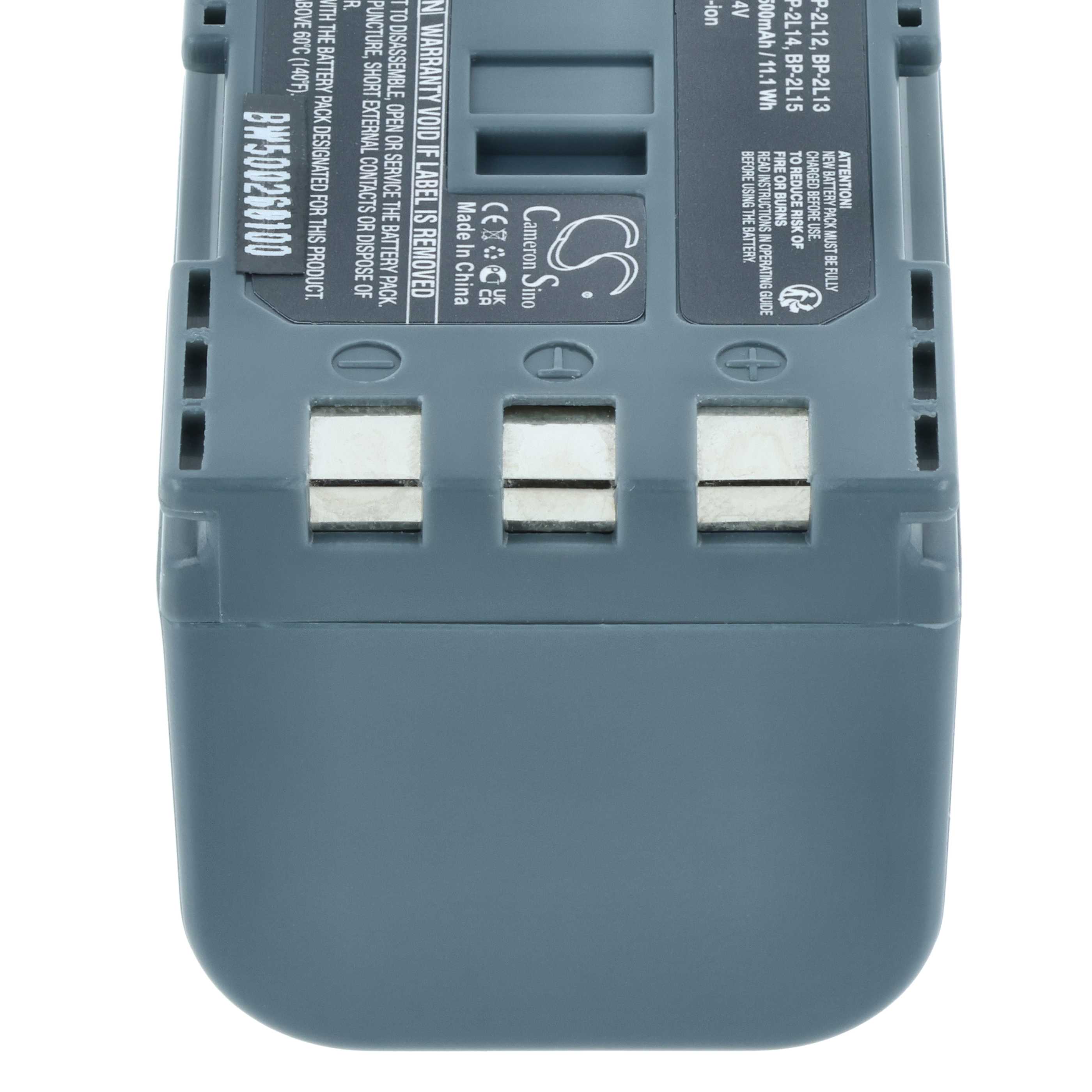 Videocamera 2x Battery replaces Canon BP-2L12, BP-2L, BP-2L14 - 1200 mAh 7.2 V Li-Ion