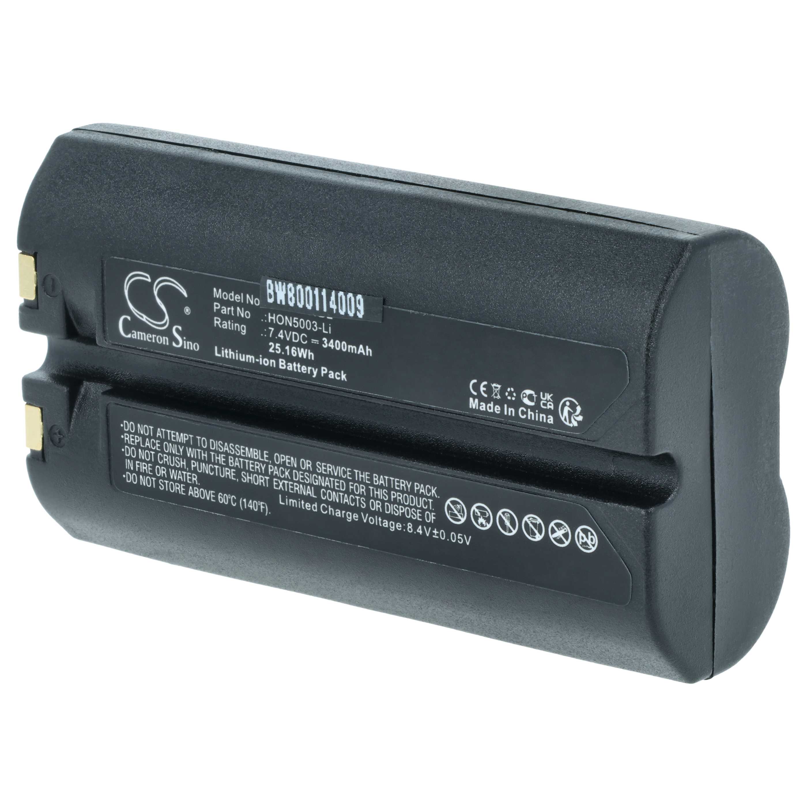 2x Batteries remplace Honeywell HON5003-Li pour scanner de code-barre Mannesmann / D2 - 3400mAh 7,4V