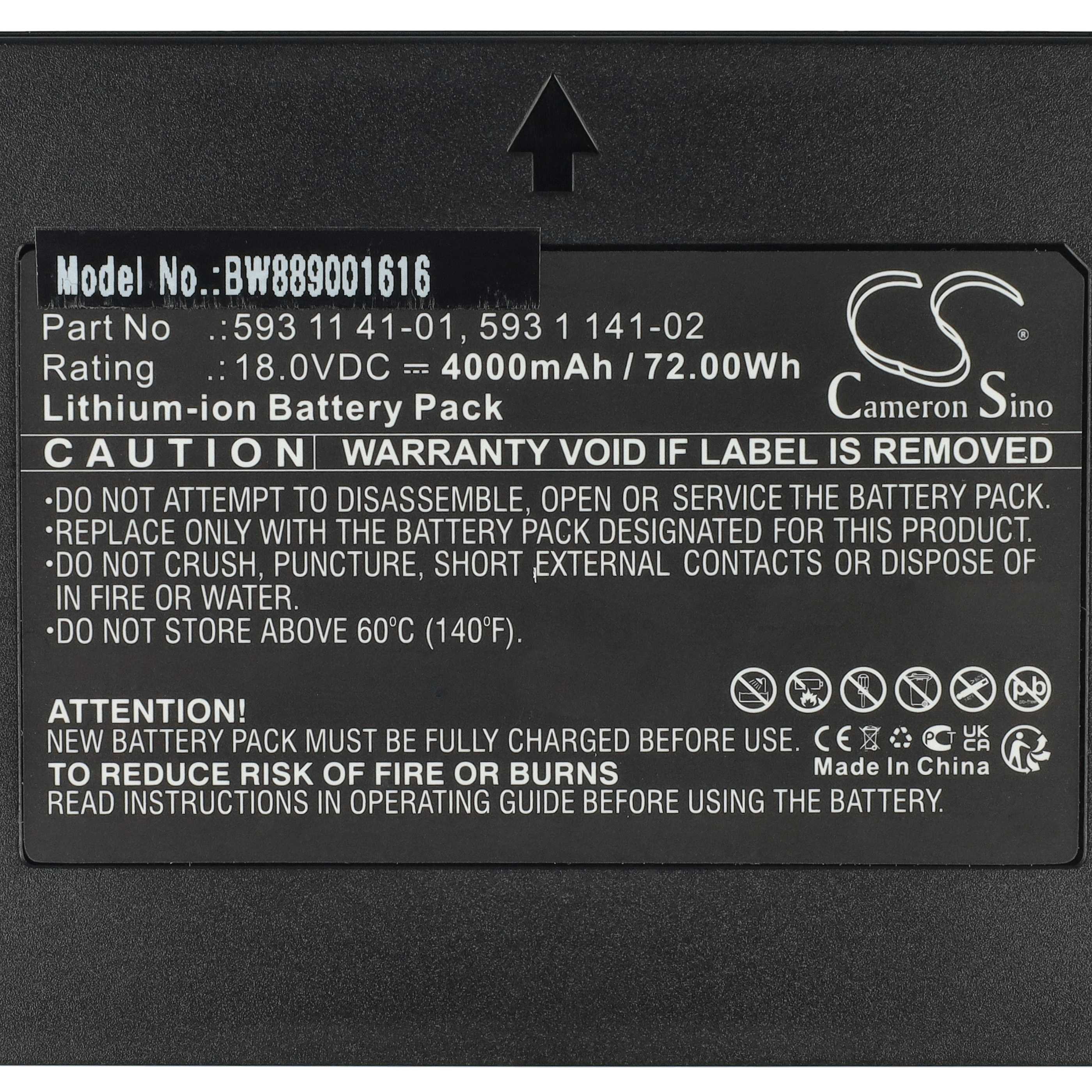 1x akumulator 4000 mAh, 1x kabel połączeniowy do robota McCulloch zamiennik Husqvarna 529 60 68-01