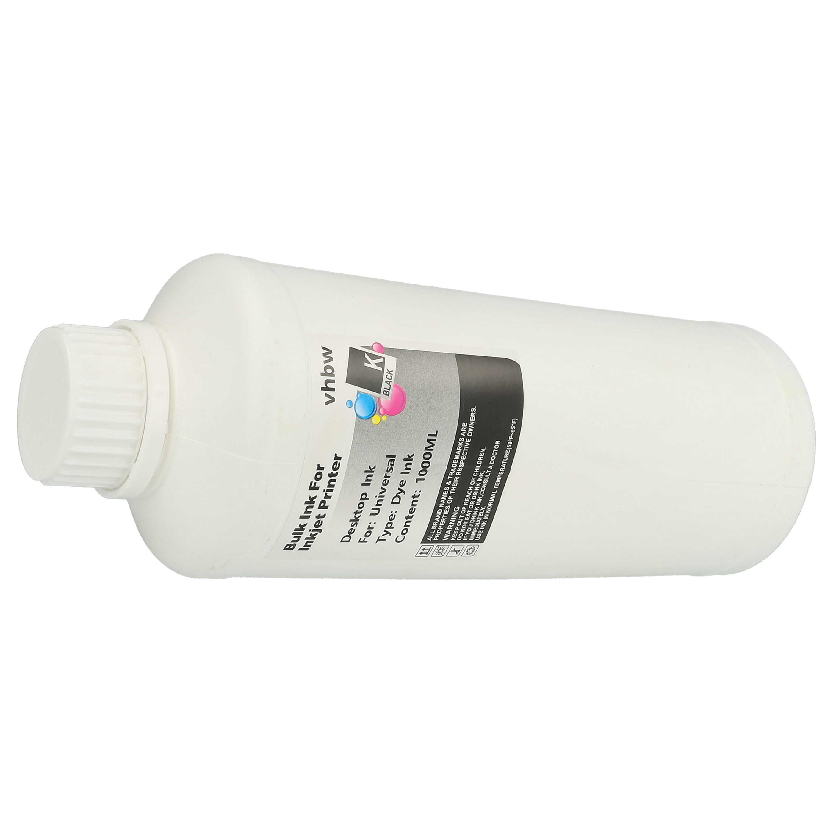 Nachfülltinte Schwarz passend für , Canon HP Drucker u.a., 1000ml