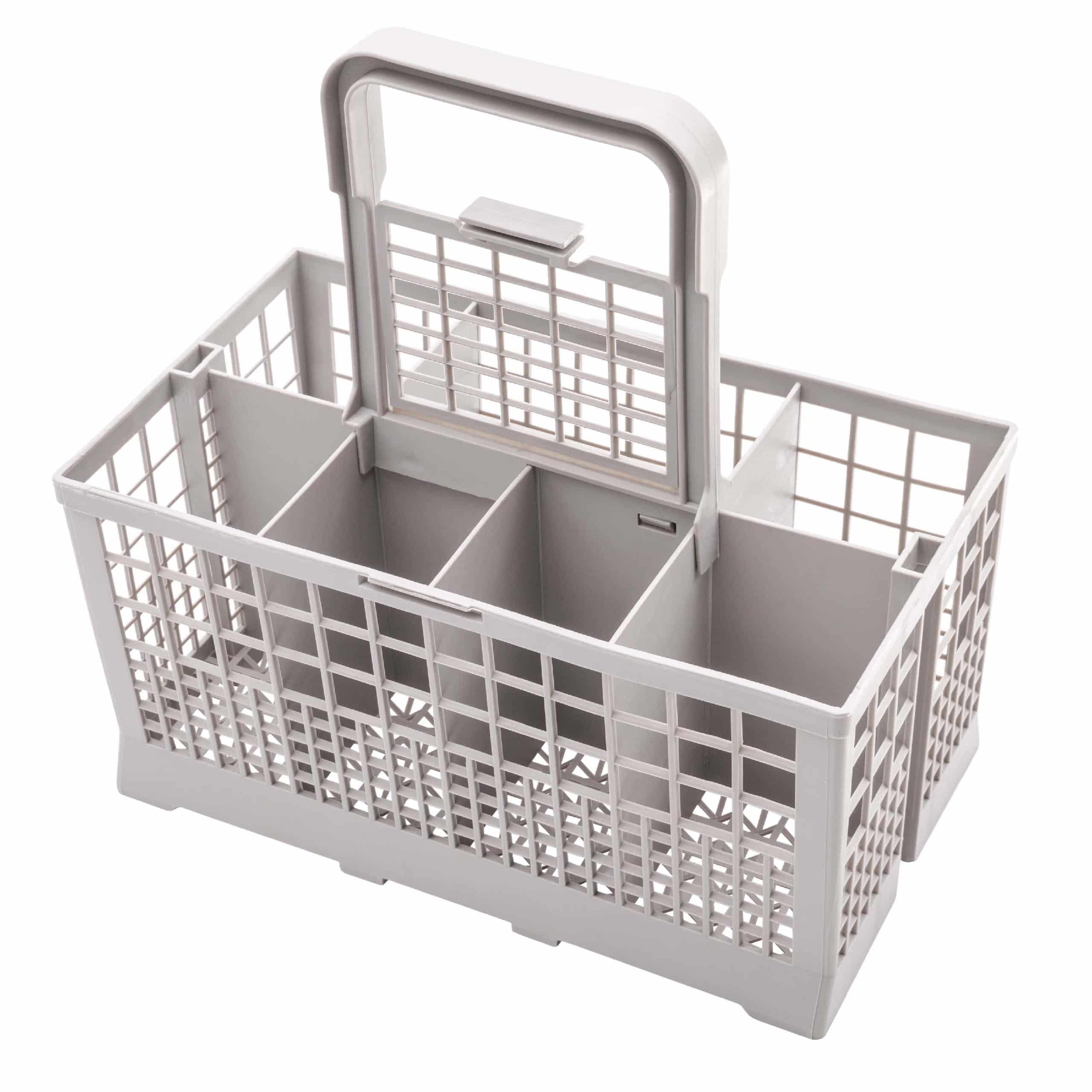 vhbw Cutlery Basket for DeDietrich VG7641D12 Dishwashers - With Handle Grey