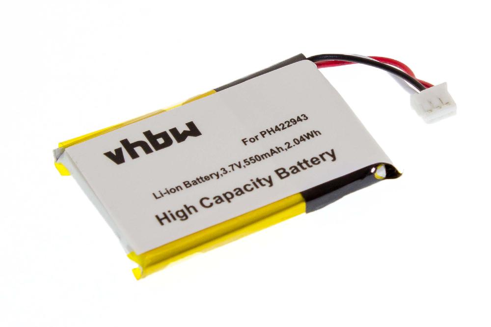 Batterie remplace Philips PH422943 pour téléphone - 550mAh 3,7V Li-ion