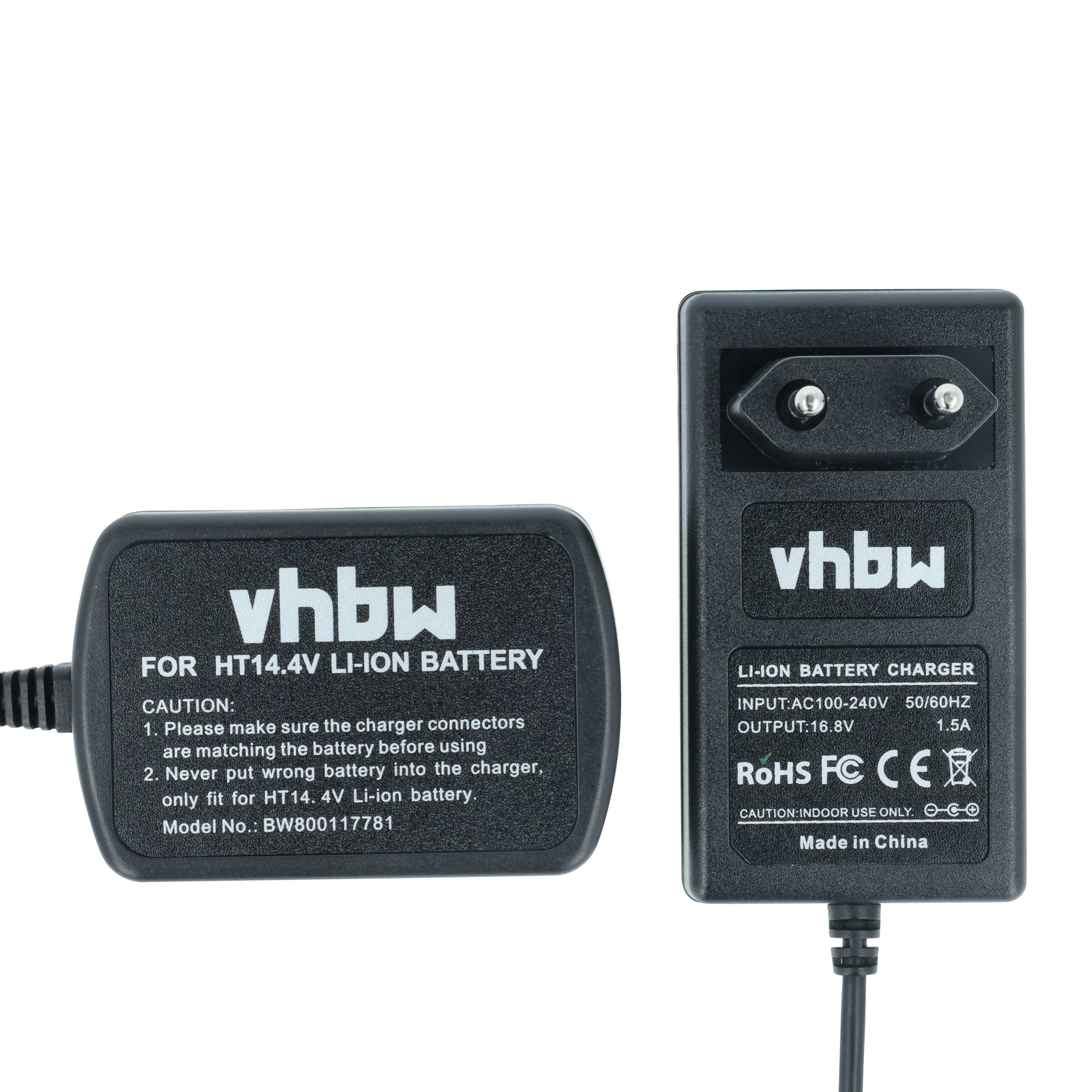 1x caricatore, 1x batteria 2 Ah utensile