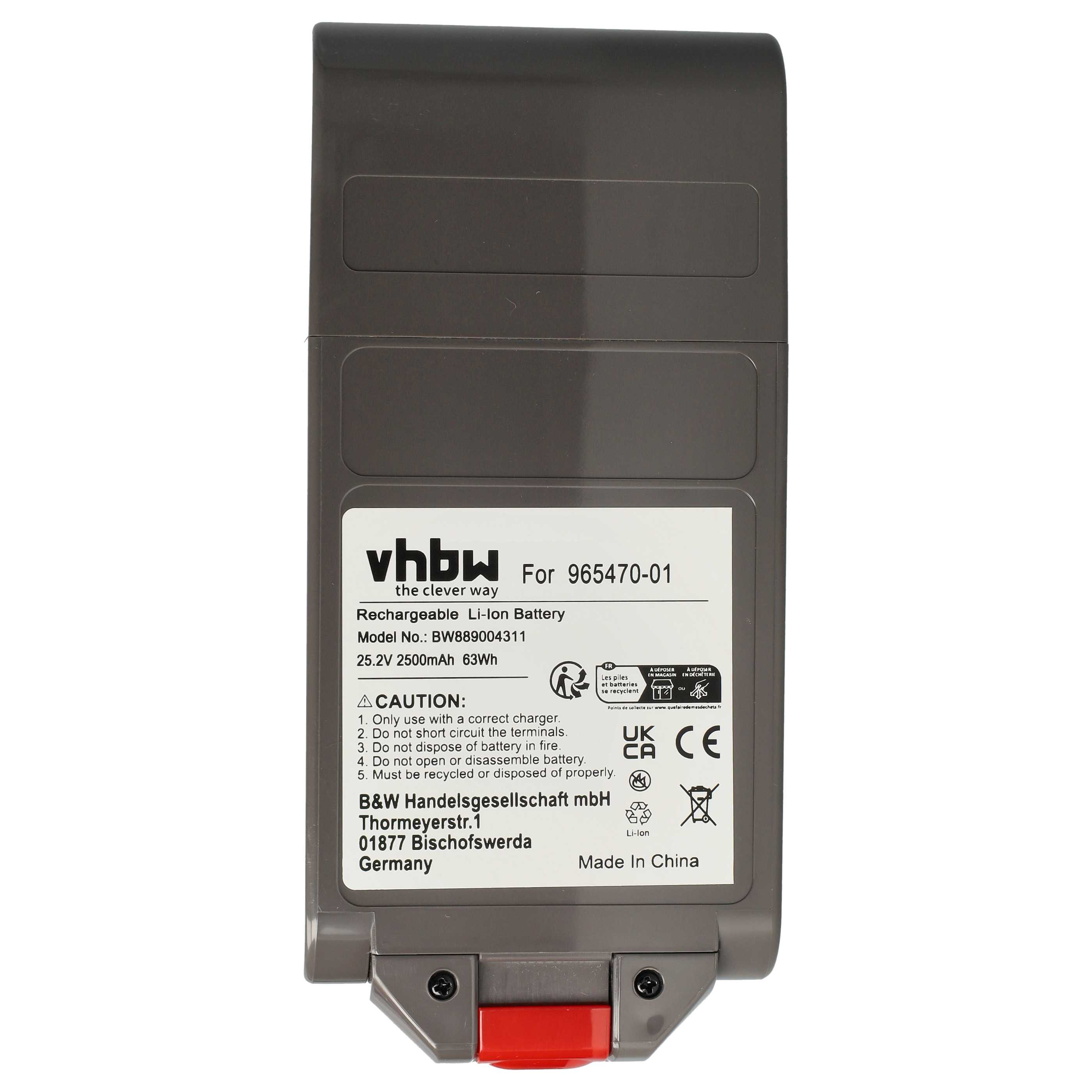 Batteria per aspirapolvere Dyson V12 - 2500mAh 25,2V Li-Ion