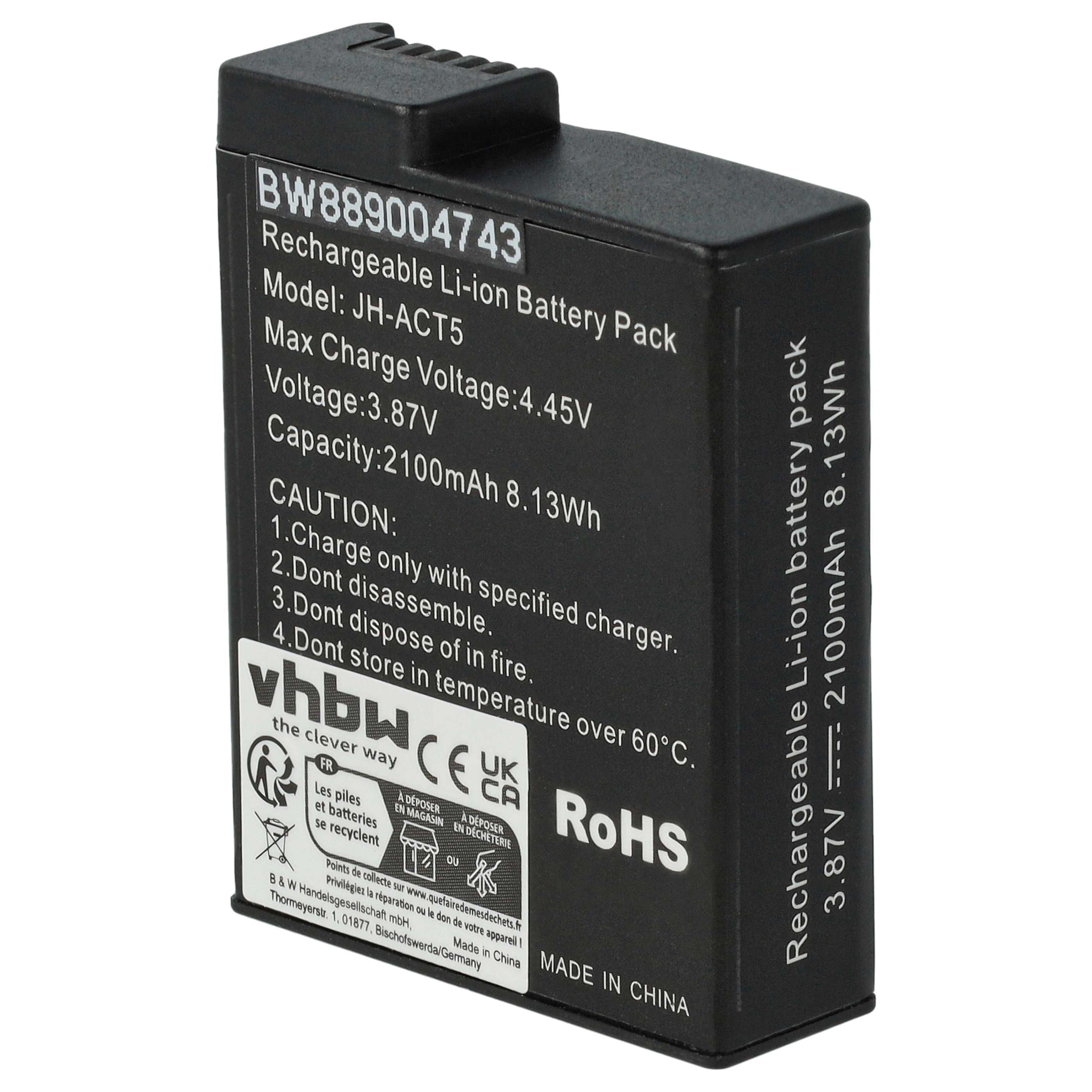 2x Battery replaces DJI BCX204-1950-3.87, CP.OS.00000370.01, JH-ACT5 - 2100mAh, 3.8V, Li-Ion