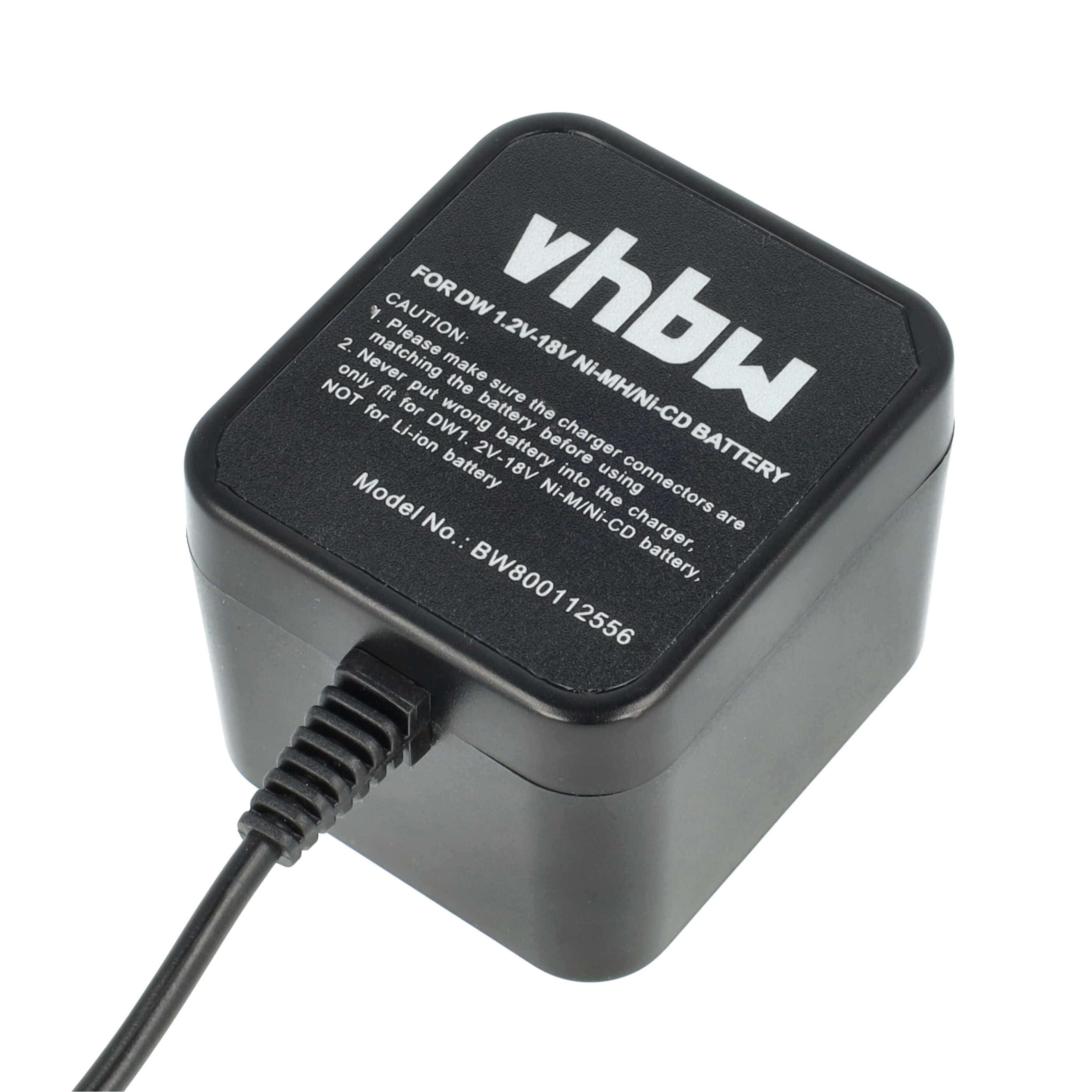 Caricabatterie sostituisce Dewalt DE 9116, DE9116 per batterie utensile Black & Decker - 1,2-18 V / 1 A