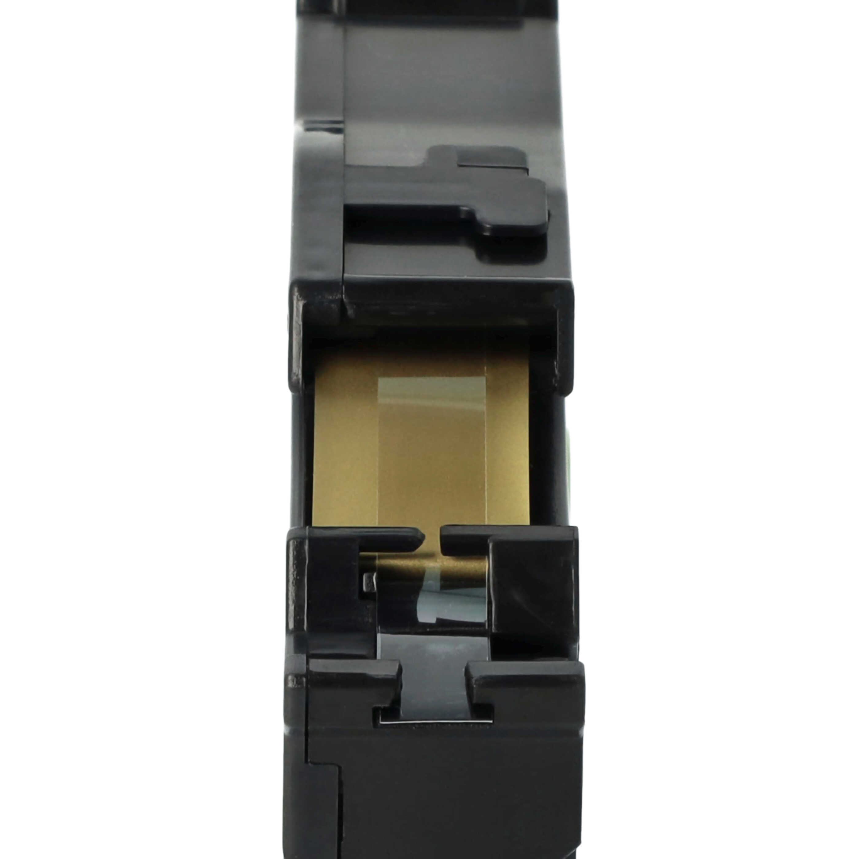 Schriftband als Ersatz für Brother TZE-314, TZ-314 - 6mm Gold auf Schwarz
