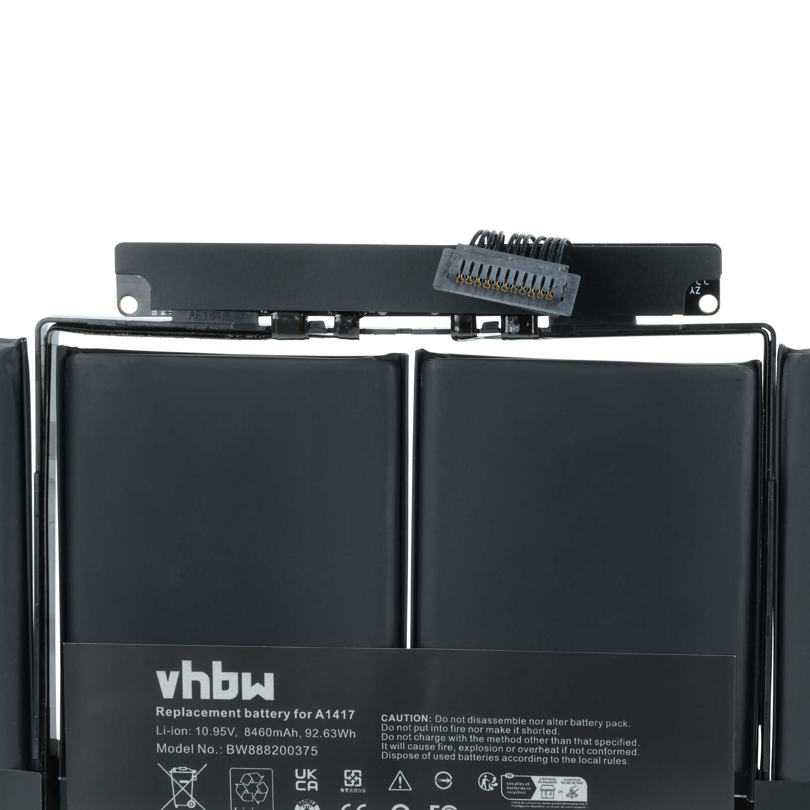 Notebook Battery replaces Apple A1398, A1417 - 8460 mAh 10.95 V Li-polymer