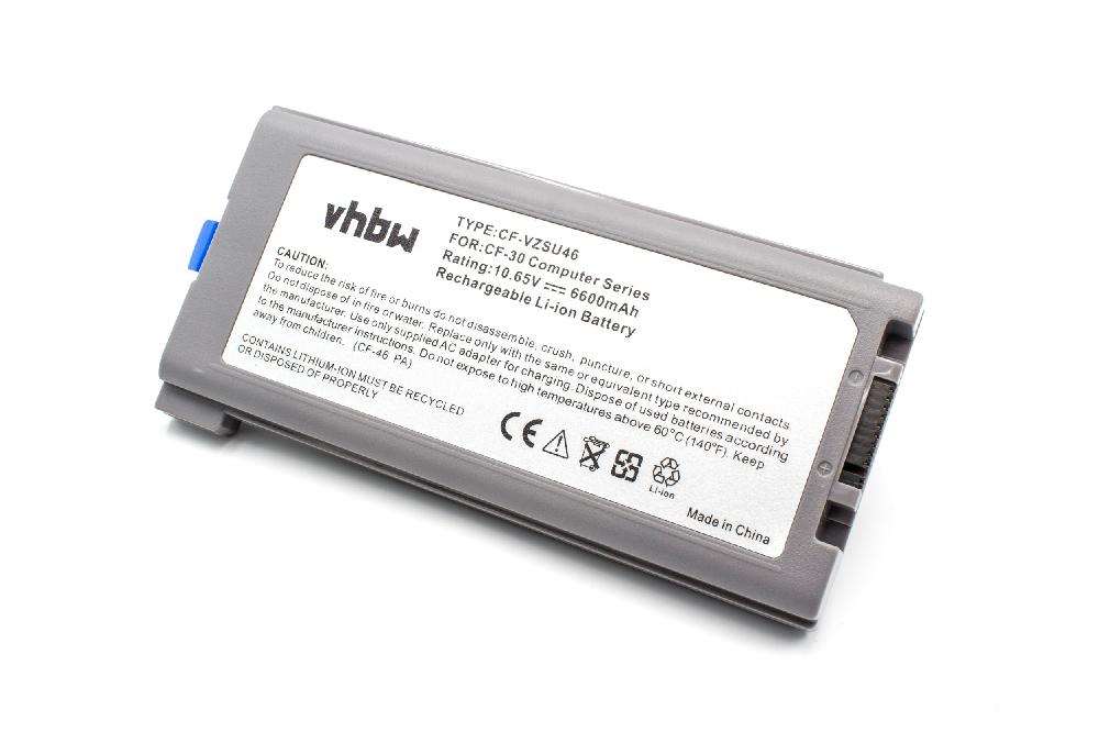 Batterie remplace Panasonic CF-VZSU1430U pour ordinateur portable - 6600mAh 10,65V Li-ion