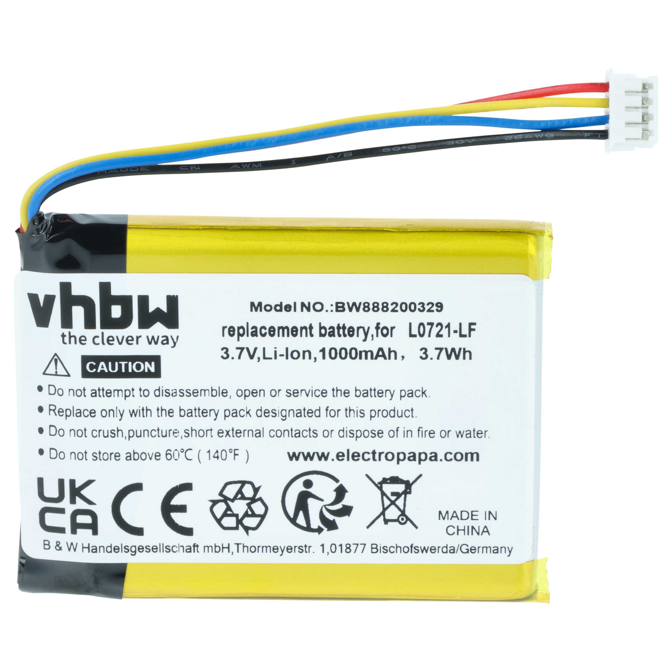 Akumulator do głośnika zamiennik JBL L0721-LF - LiPo 1000mAh