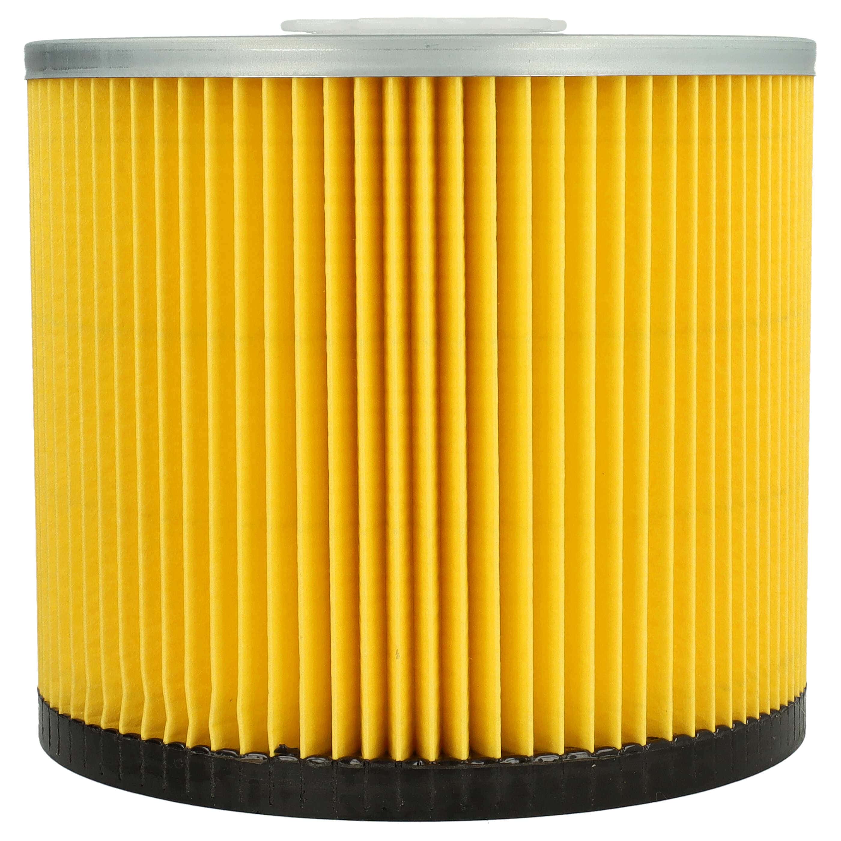 1x cartridge filter replaces Bosch 2 607 432 001, 2607432001 for BoschVacuum Cleaner, black / silver / yellow