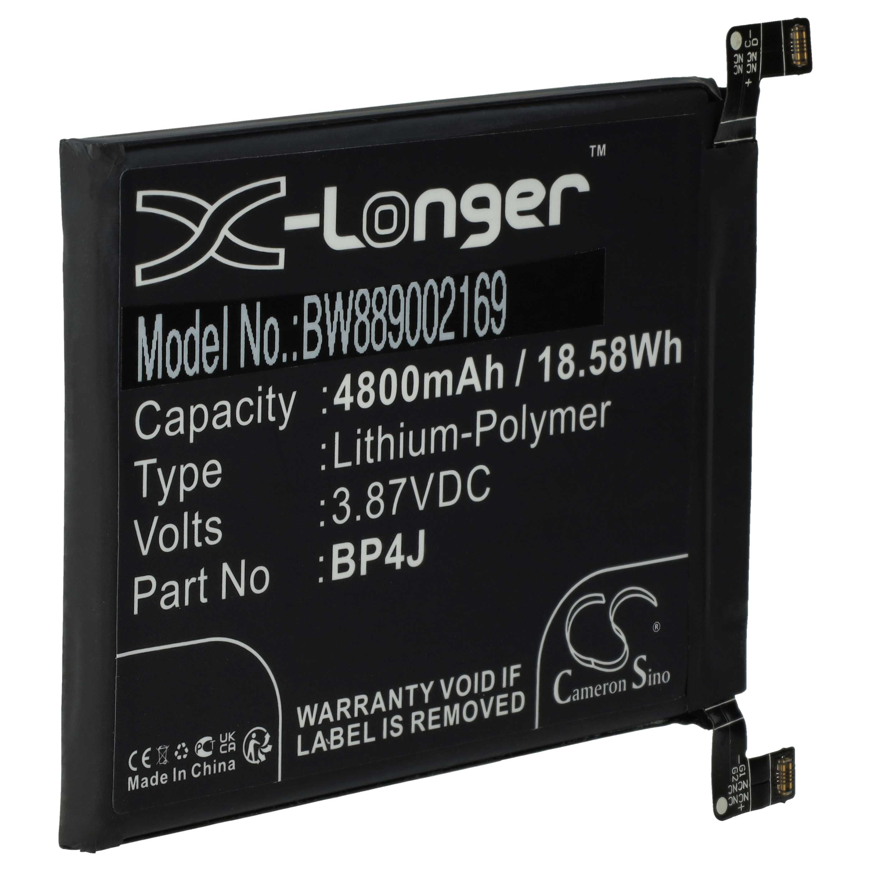Batteria sostituisce BP4J per cellulare - 4800mAh 3,87V Li-Poly 