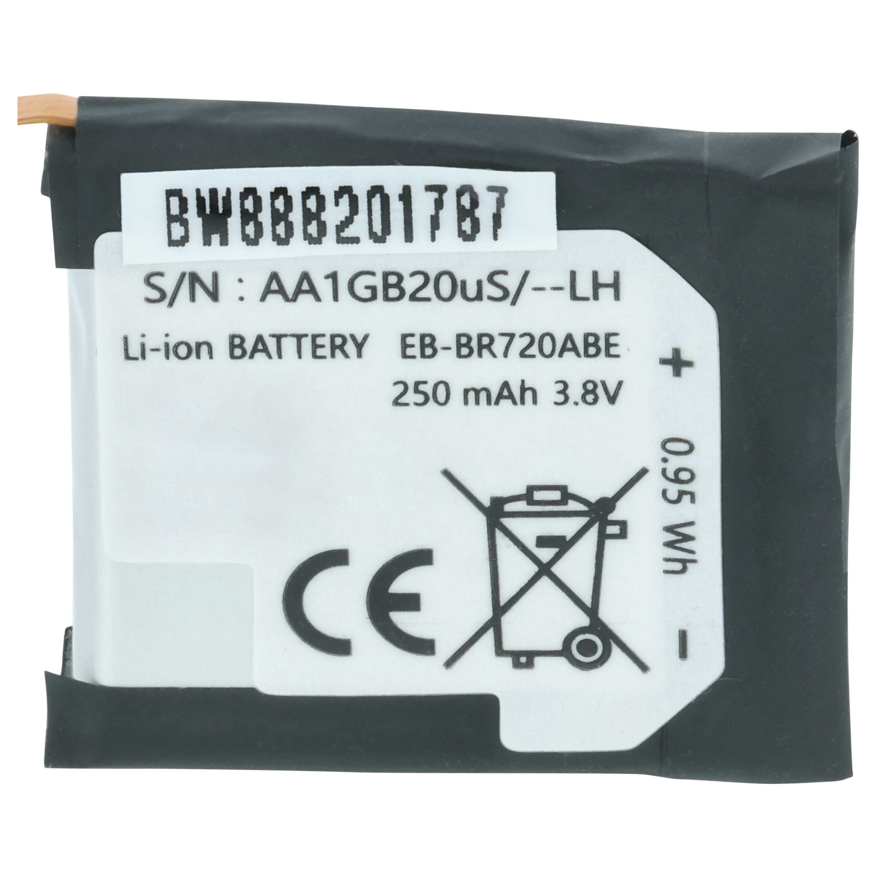Smartwatch Battery replaces Samsung EB-BR720ABE - 250 mAh 3.7 V Li-polymer