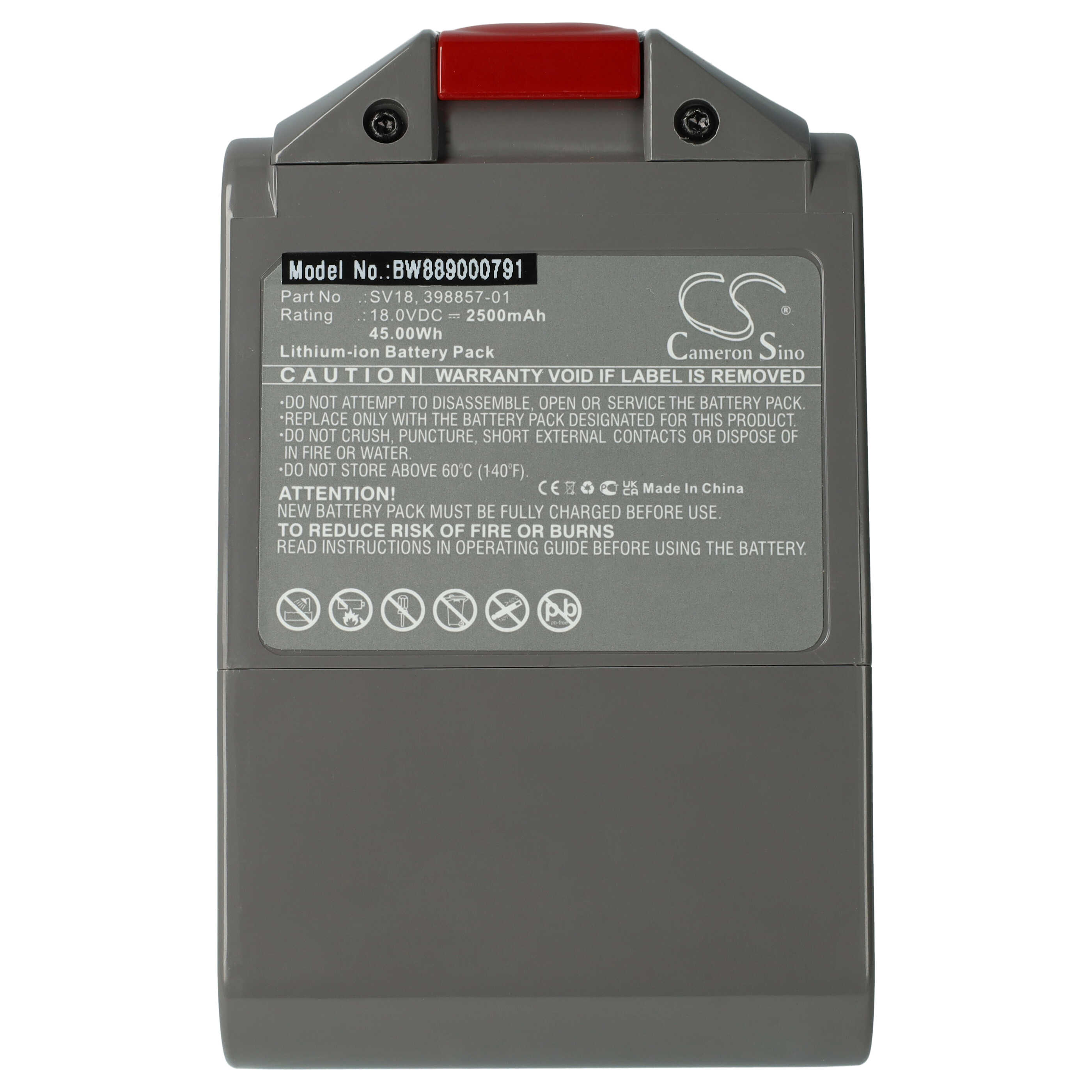 Akumulator do odkurzacza Dyson zamiennik Dyson 398006-01, 971450-06, 398857-01, 965171-02 - 2500mAh 18V Li-Ion