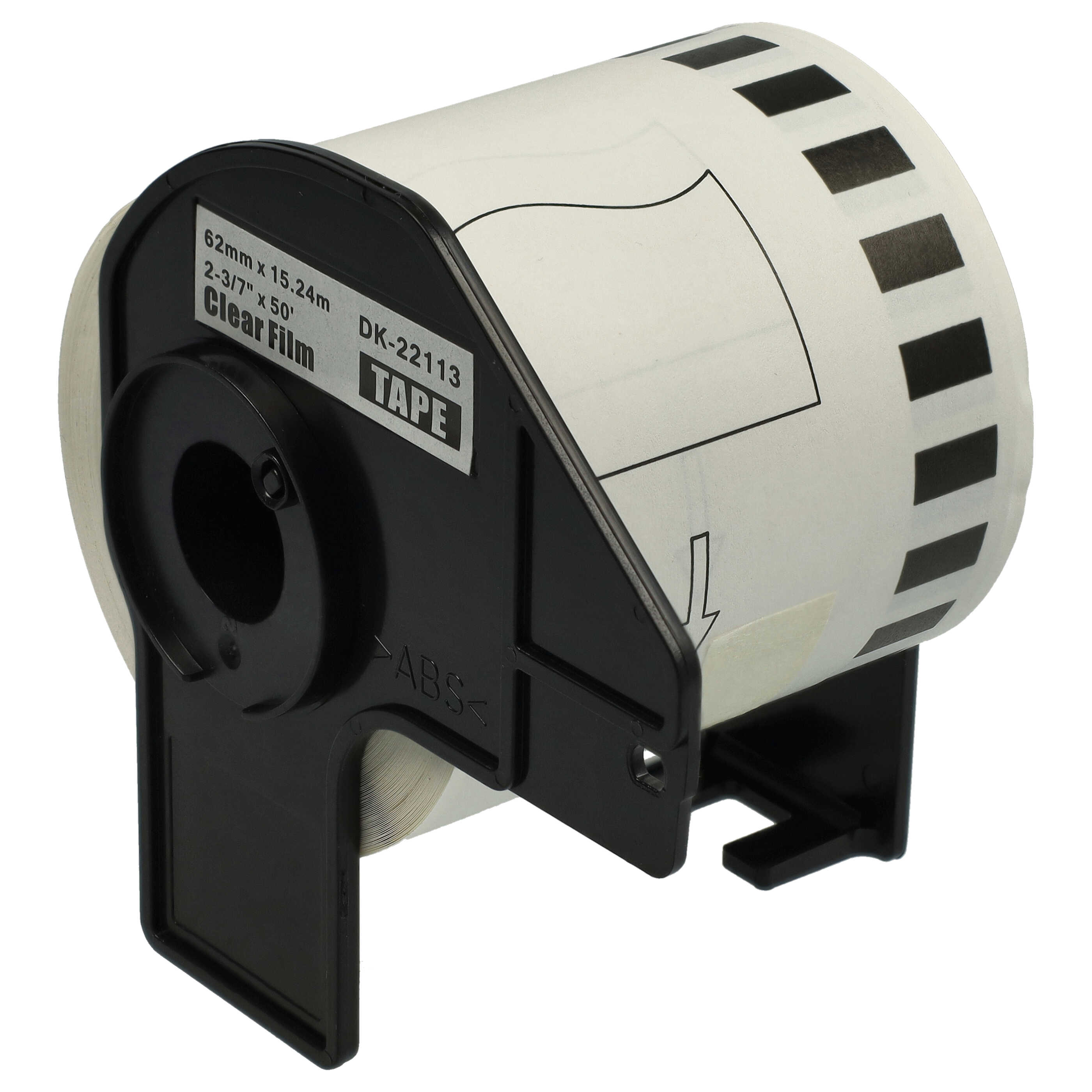 Label Roll replaces Brother DK-22113 Labeller - Self-Adhesive 62 mm x 15.24 m + Holder