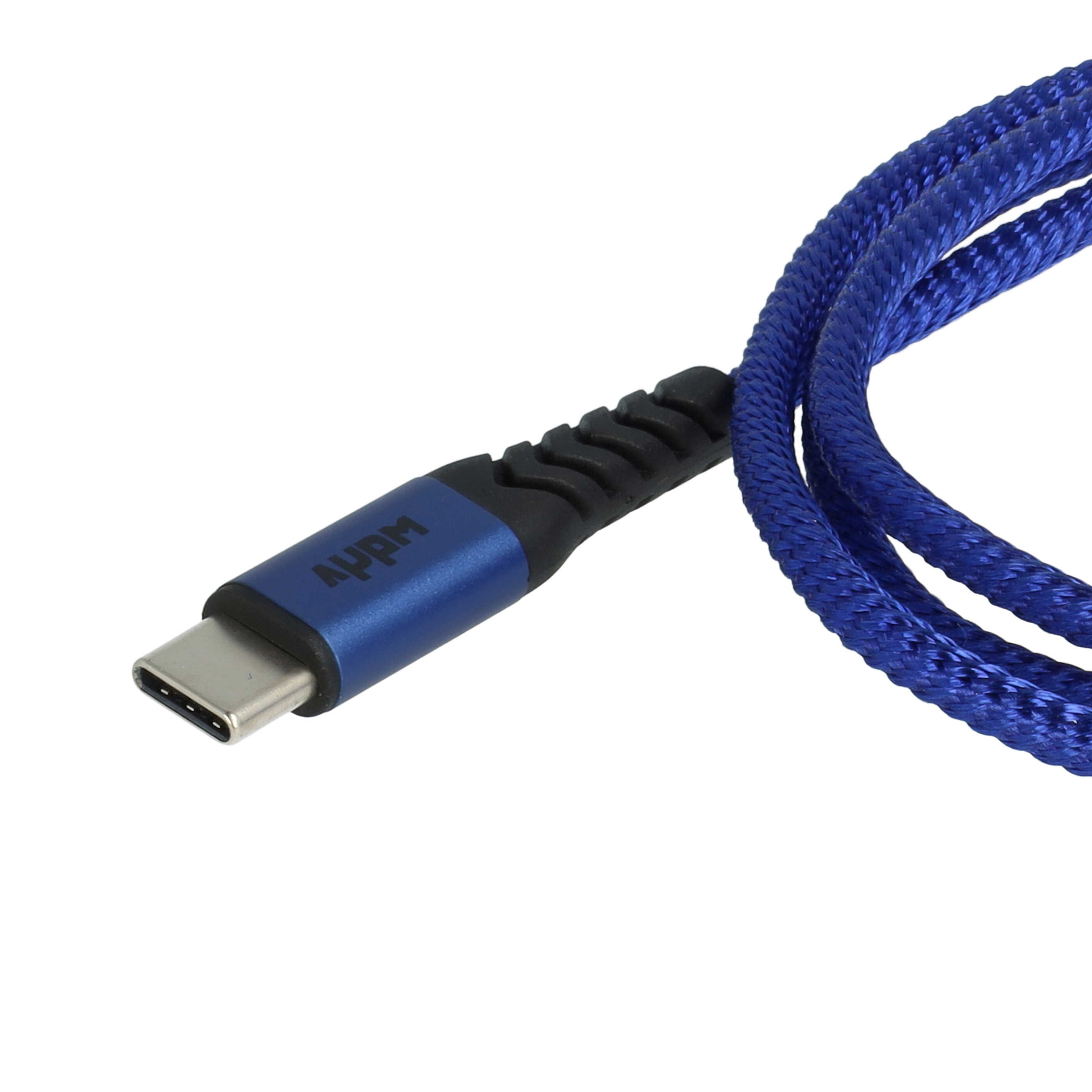 Kabel Lightning USB C, Thunderbolt 3 do urządzeń iOS Retina, 12" 2015-2017 - czarny / niebieski, 100 cm 