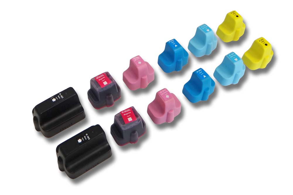 12x Ink Cartridges suitable for HP Photosmart 3100 3100 Printer - B/C/M/Y + light magenta + light cyan