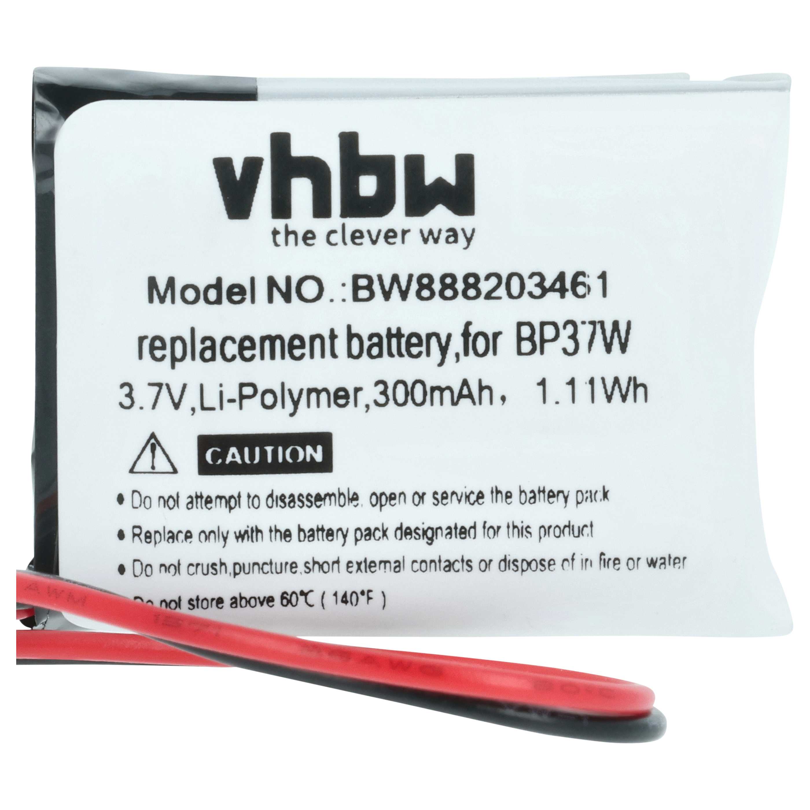 Batteria collare per collare per cani sostituisce Dogtra 892020, AE502025P, BP37P3303P - 300mAh 3,7V Li-Poly