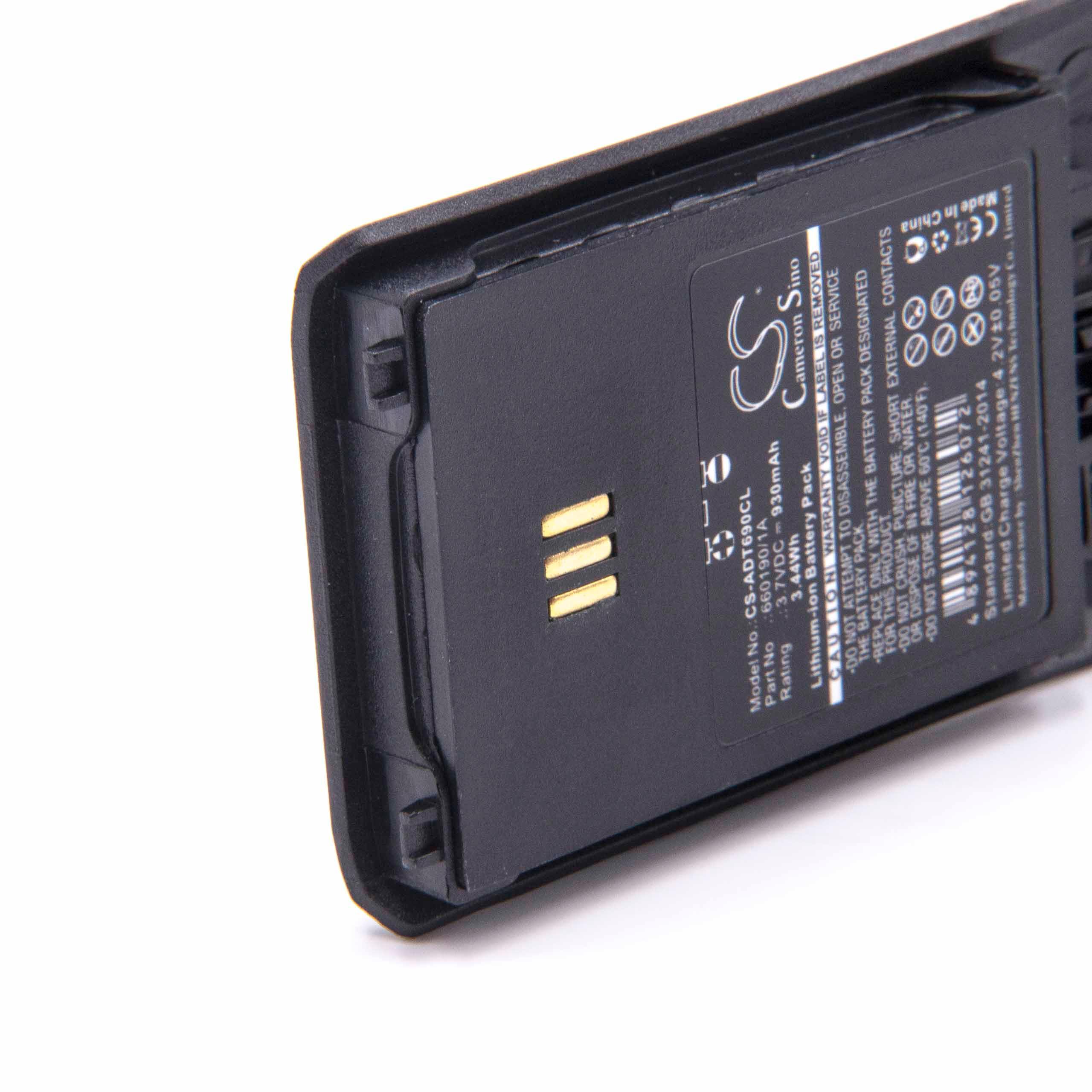 Batería reemplaza Alcatel 3BN78404AA para teléfono fijo Ericsson - 930 mAh 3,7 V Li-Ion