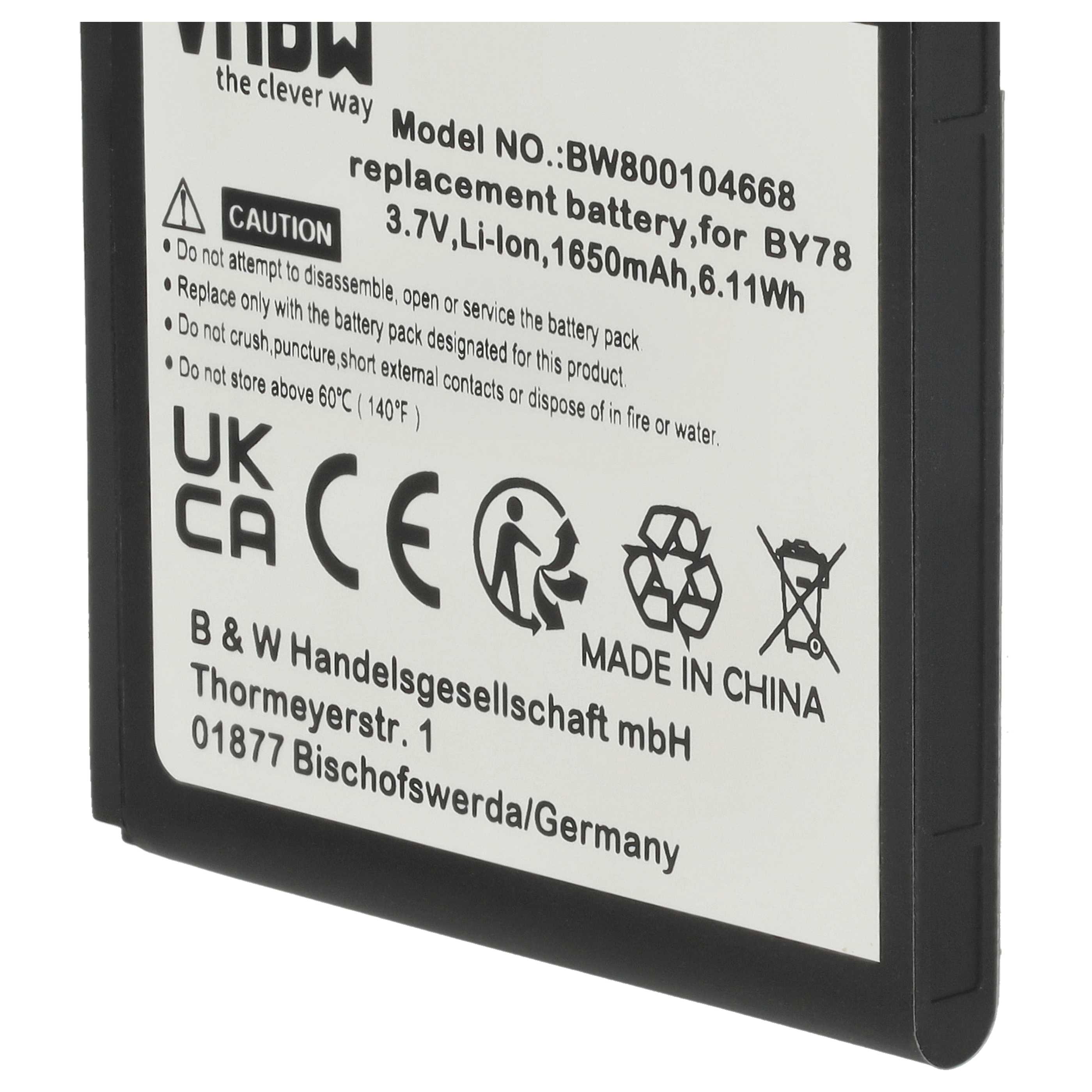 Akumulator do telefonu smartfona zamiennik Alcatel BY80, BY78, CAB32A0000C1 - 1650 mAh 3,7 V Li-Ion