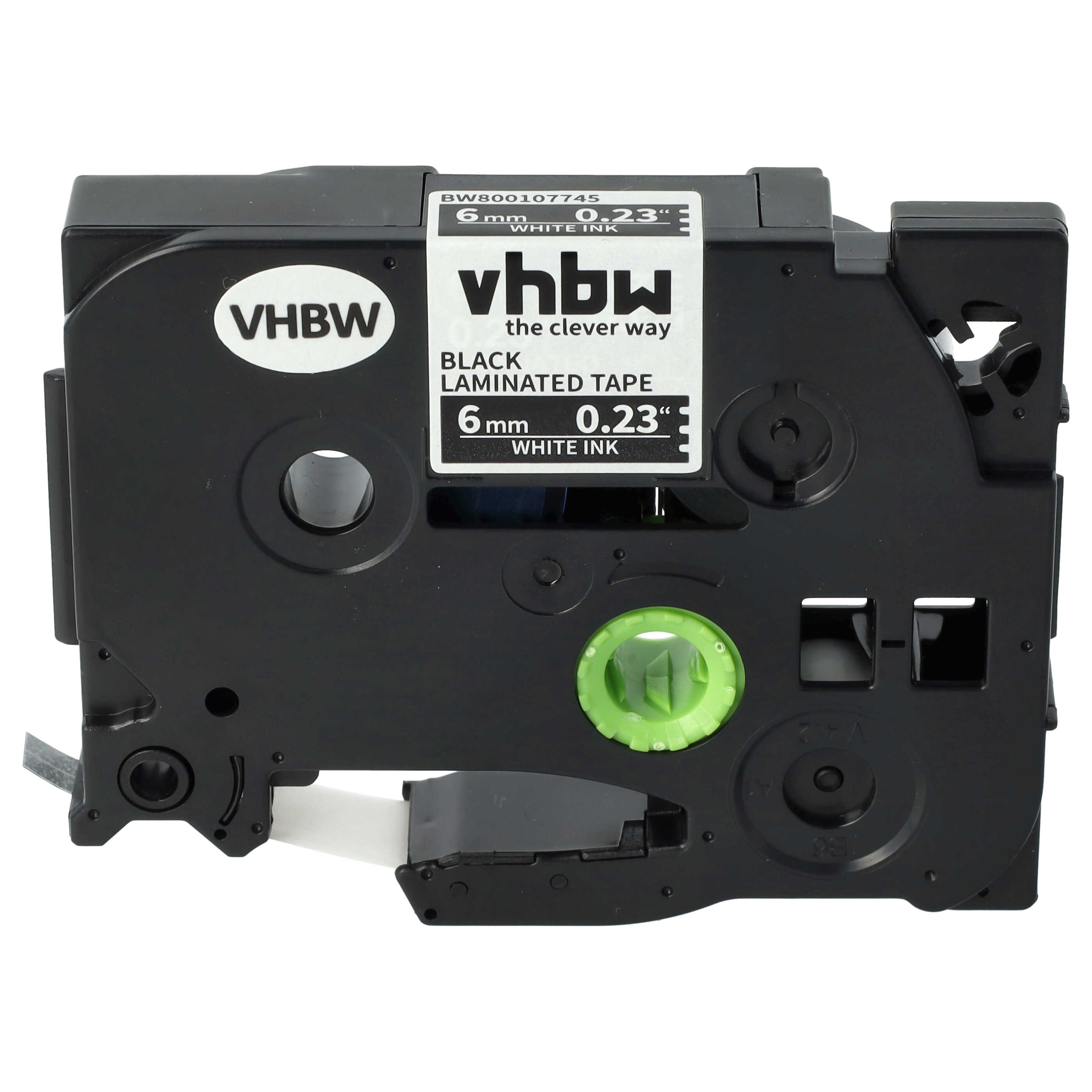 Label Tape as Replacement for Brother TZE-315 - 6 mm White to Black