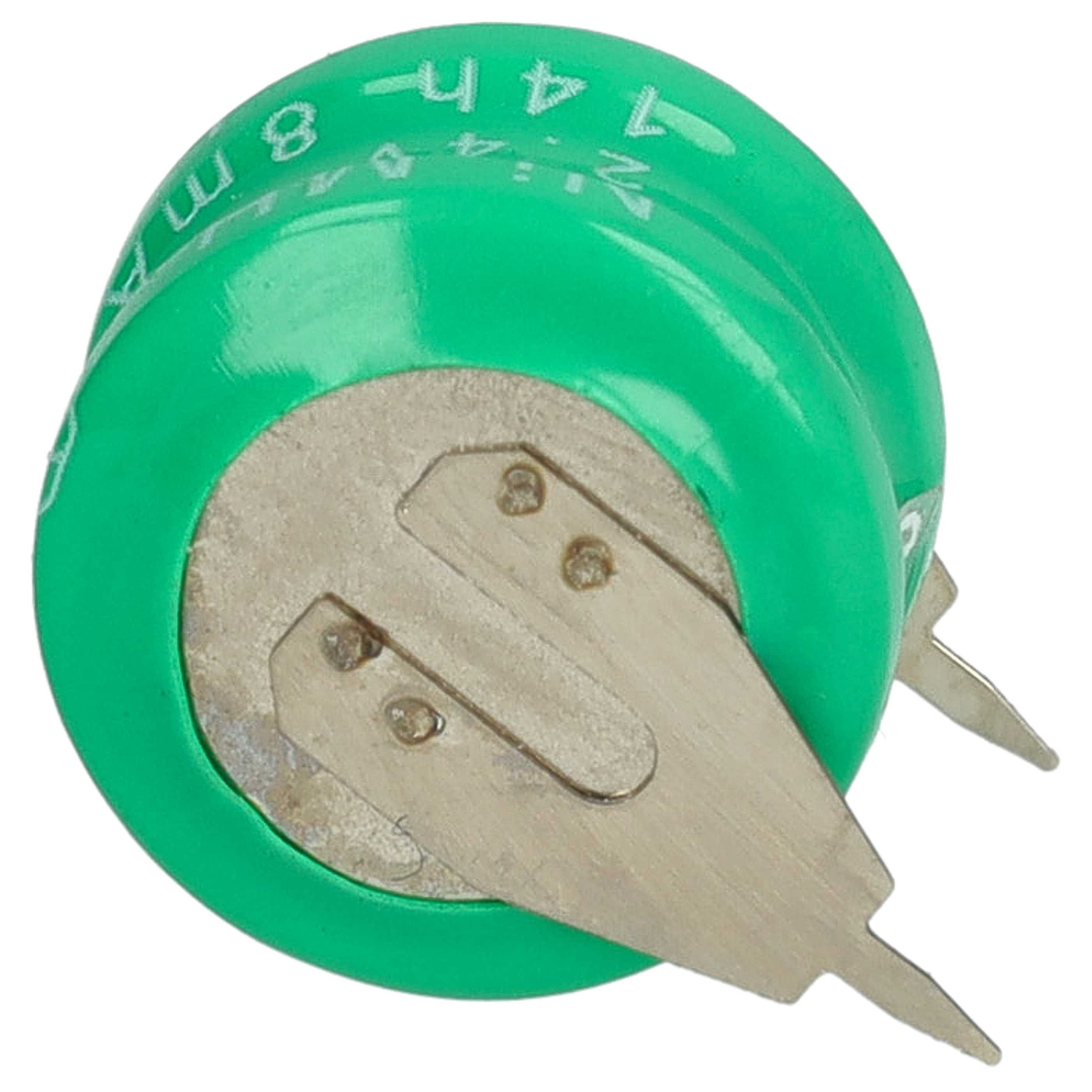 10x Button Cell Battery Type V80H 2 Pins for Model Building Solar Lamps etc. - 80 mAh 2.4 V NiMH