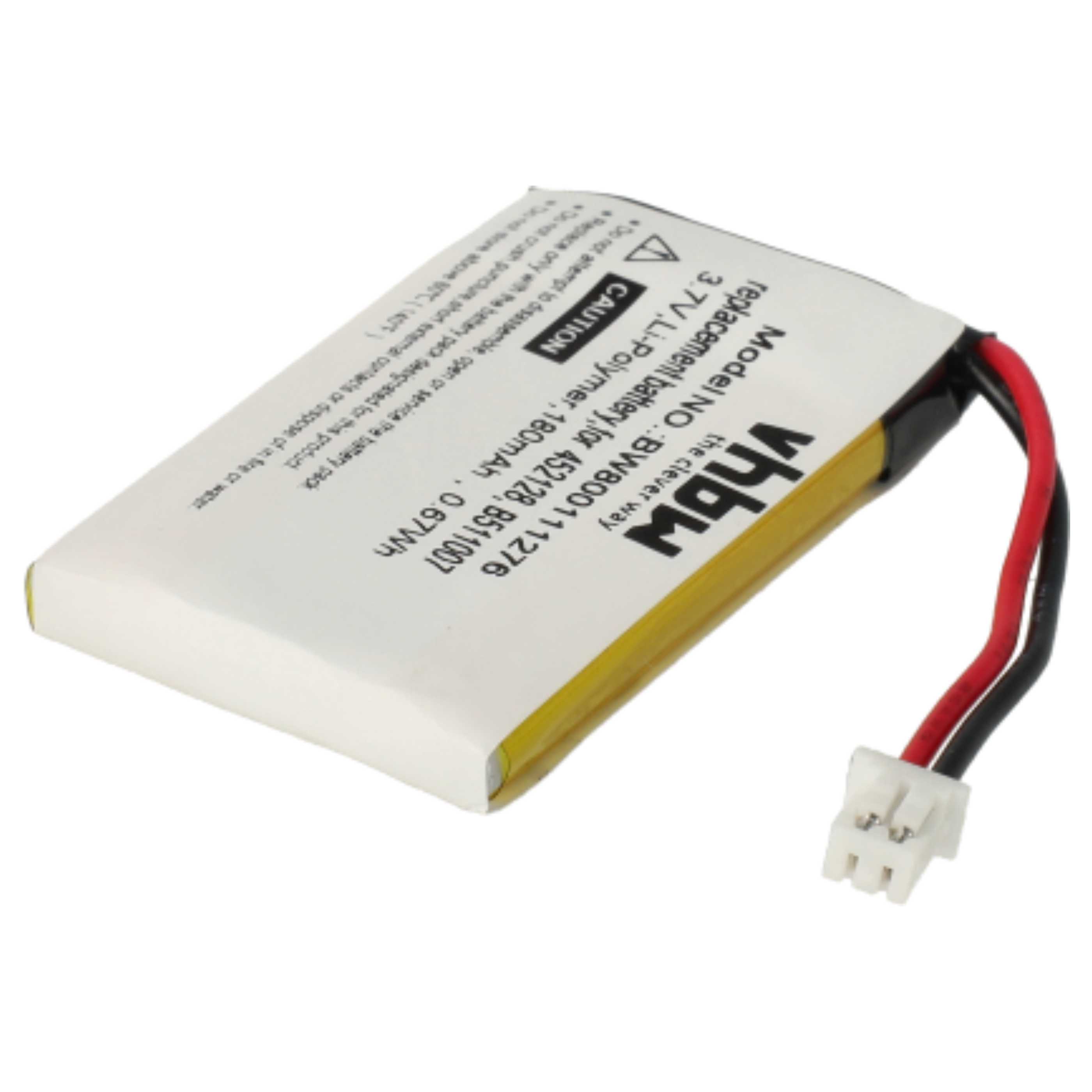 2x Akumulator do słuchawek bezprzewodowych zamiennik 452128, B511007 - 180 mAh 3,7 V LiPo