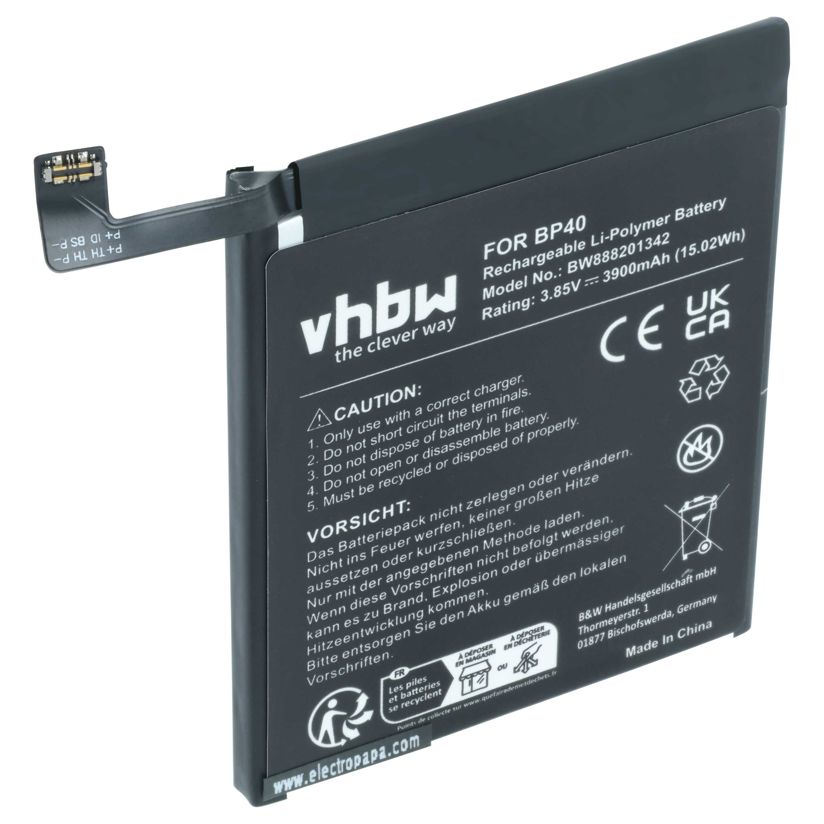 Akumulator do telefonu smartfona zamiennik Redmi BP40 - 3900 mAh 3,85 V LiPo